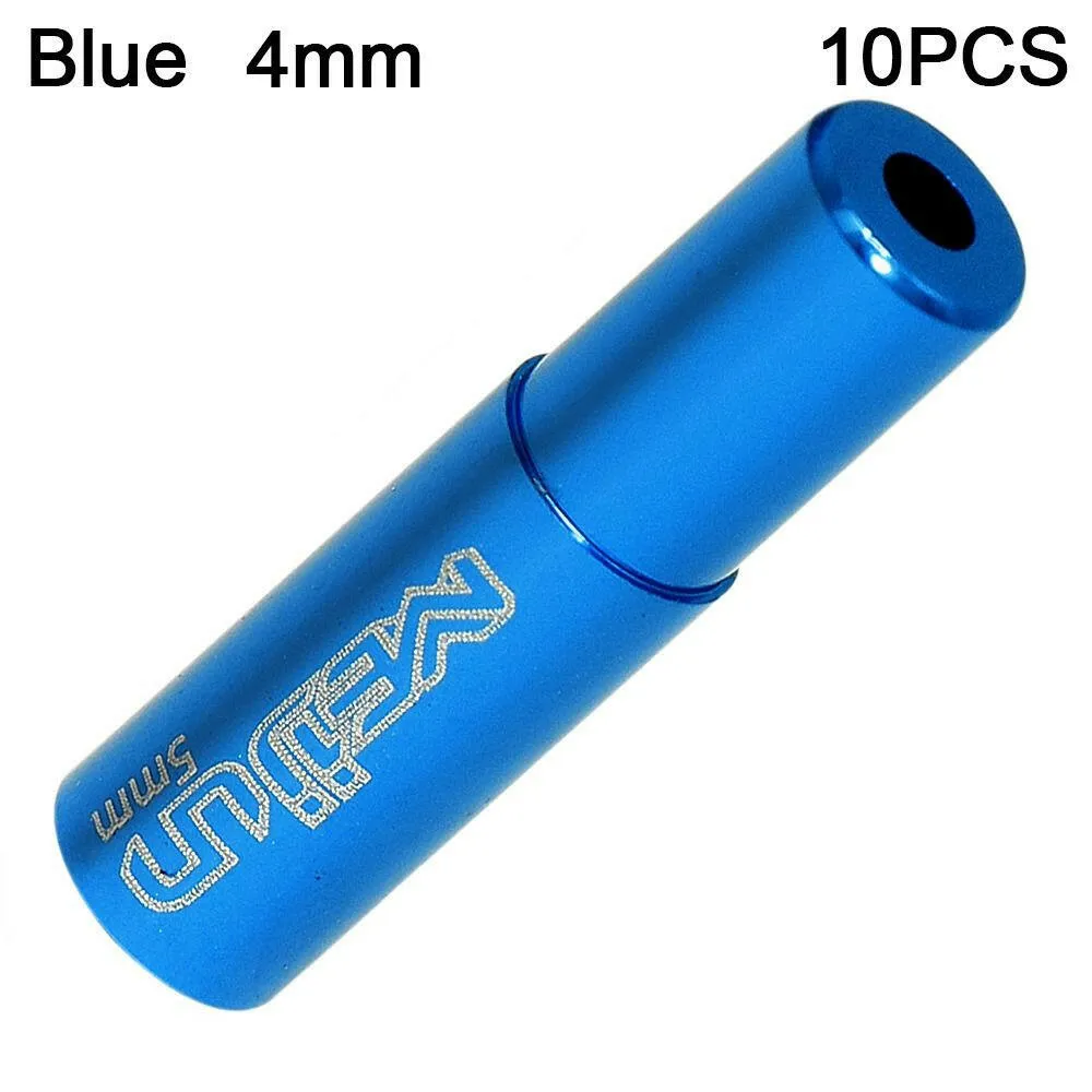 10pcs Bike Bicycle Aluminum Alloy 4mm 5mm Derailleur Shift Brake Cable End Cap Housing Ferrules Crimps Dust Cover Wire Tip