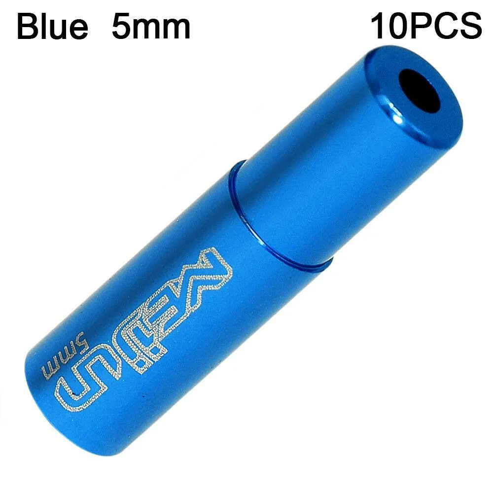 10pcs Bike Bicycle Aluminum Alloy 4mm 5mm Derailleur Shift Brake Cable End Cap Housing Ferrules Crimps Dust Cover Wire Tip