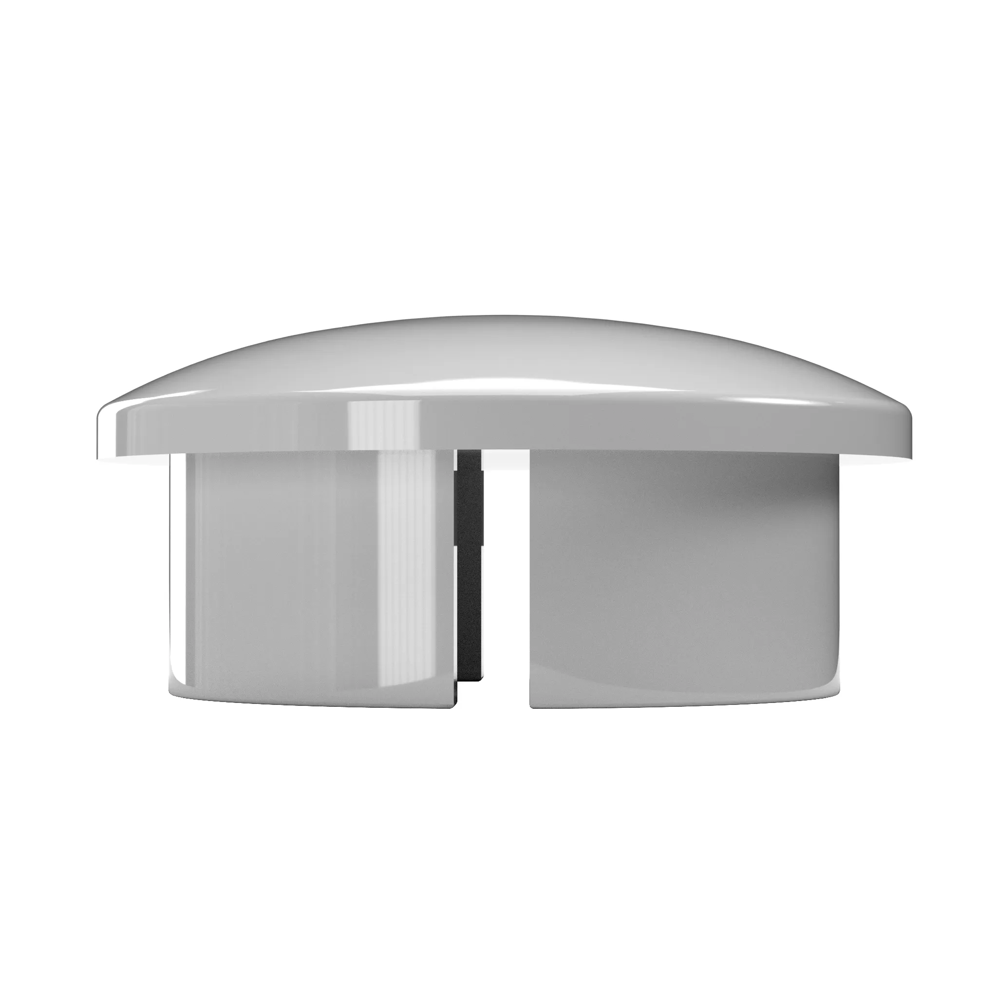 1/2 in. Internal PVC Dome Cap, Furniture Grade - Gray