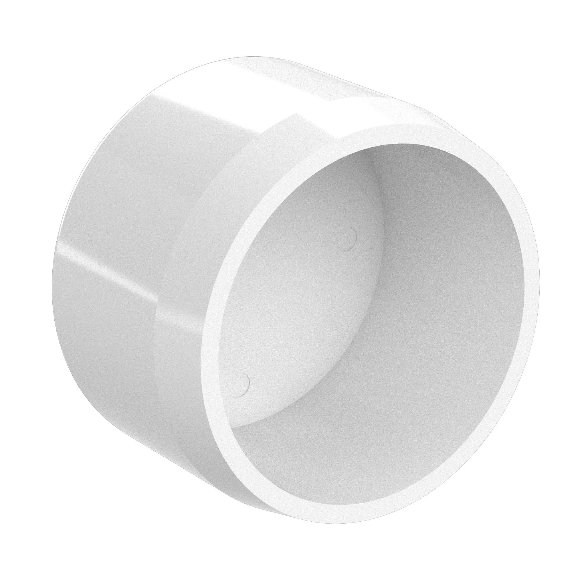 3/4 in. External Flat PVC End Cap, Furniture Grade - White