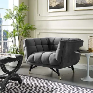 Adept Upholstered Velvet Armchair