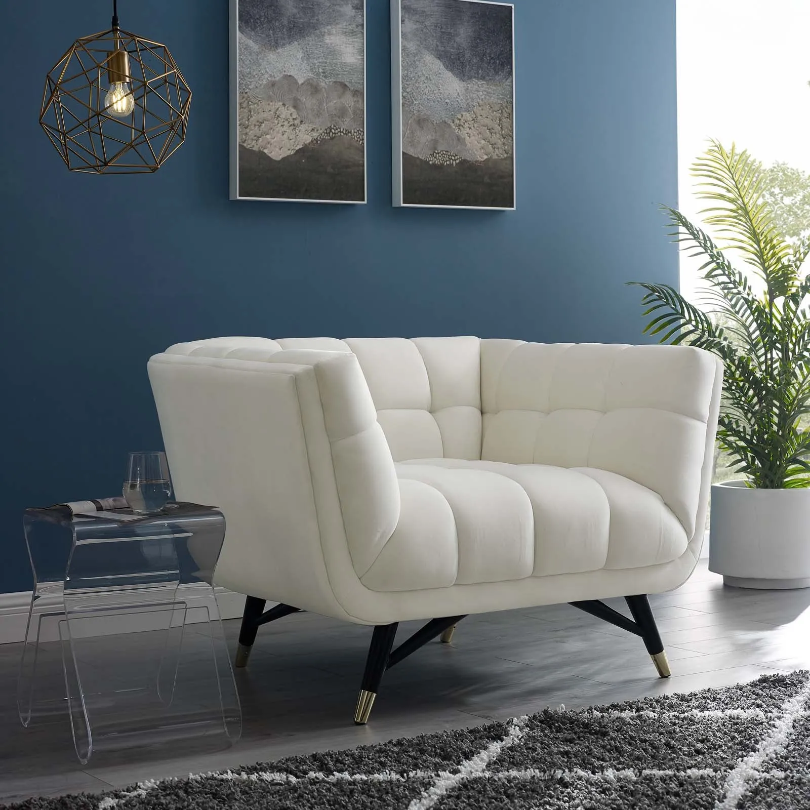 Adept Upholstered Velvet Armchair