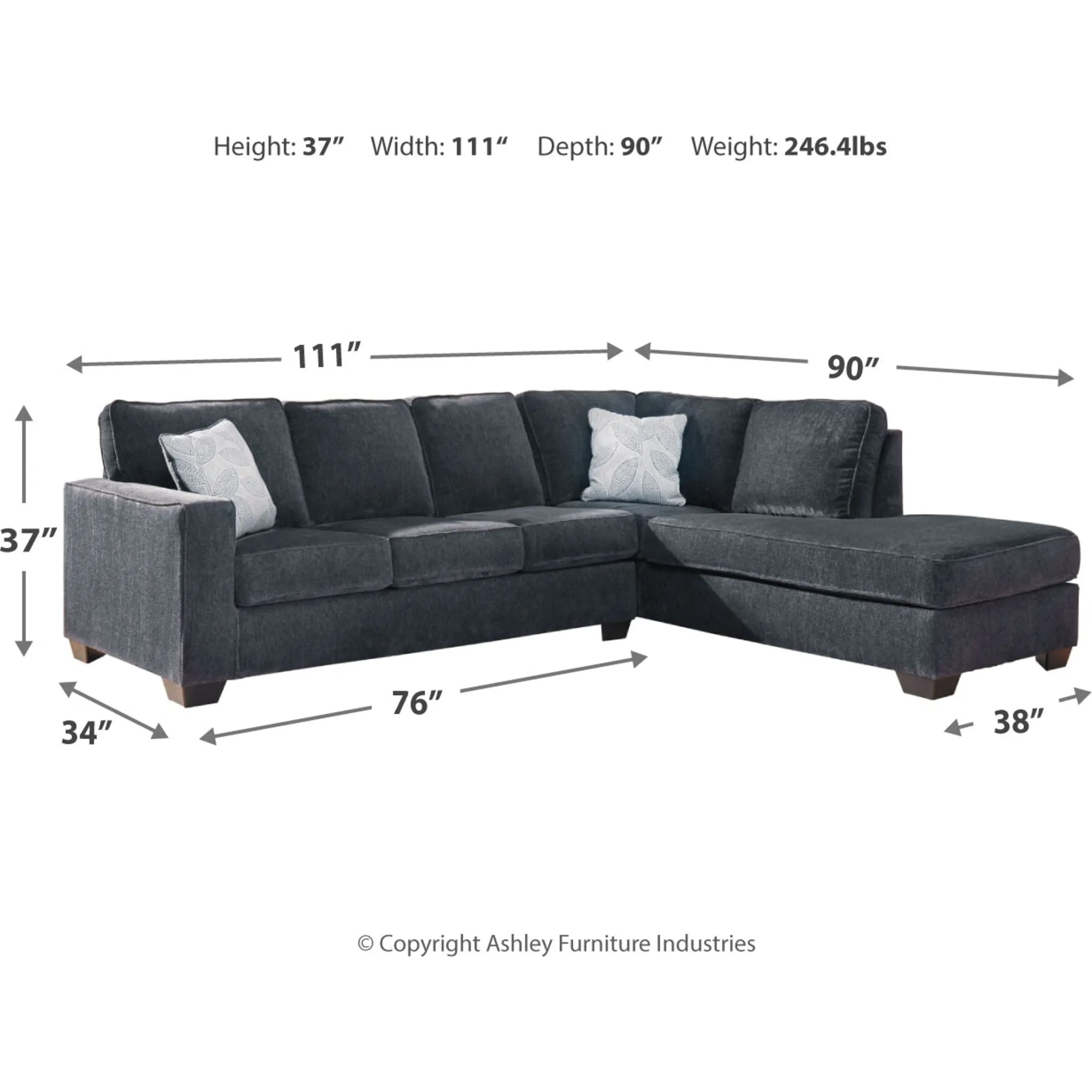 Altari 2 Piece Sectional Sleeper