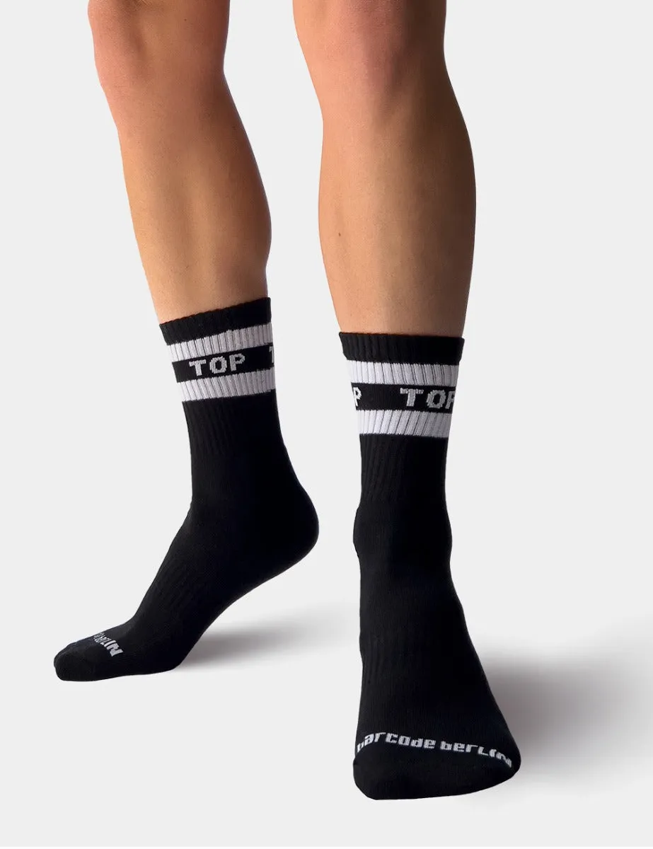 Barcode Berlin Fashion Half Socks Top Black White