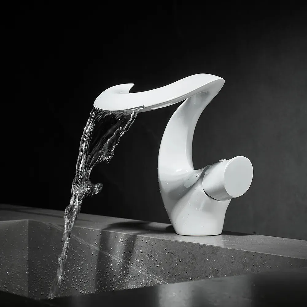 Bathroom Basin Faucet Creative Sink Mixer Tap Waterfall Basin Faucet