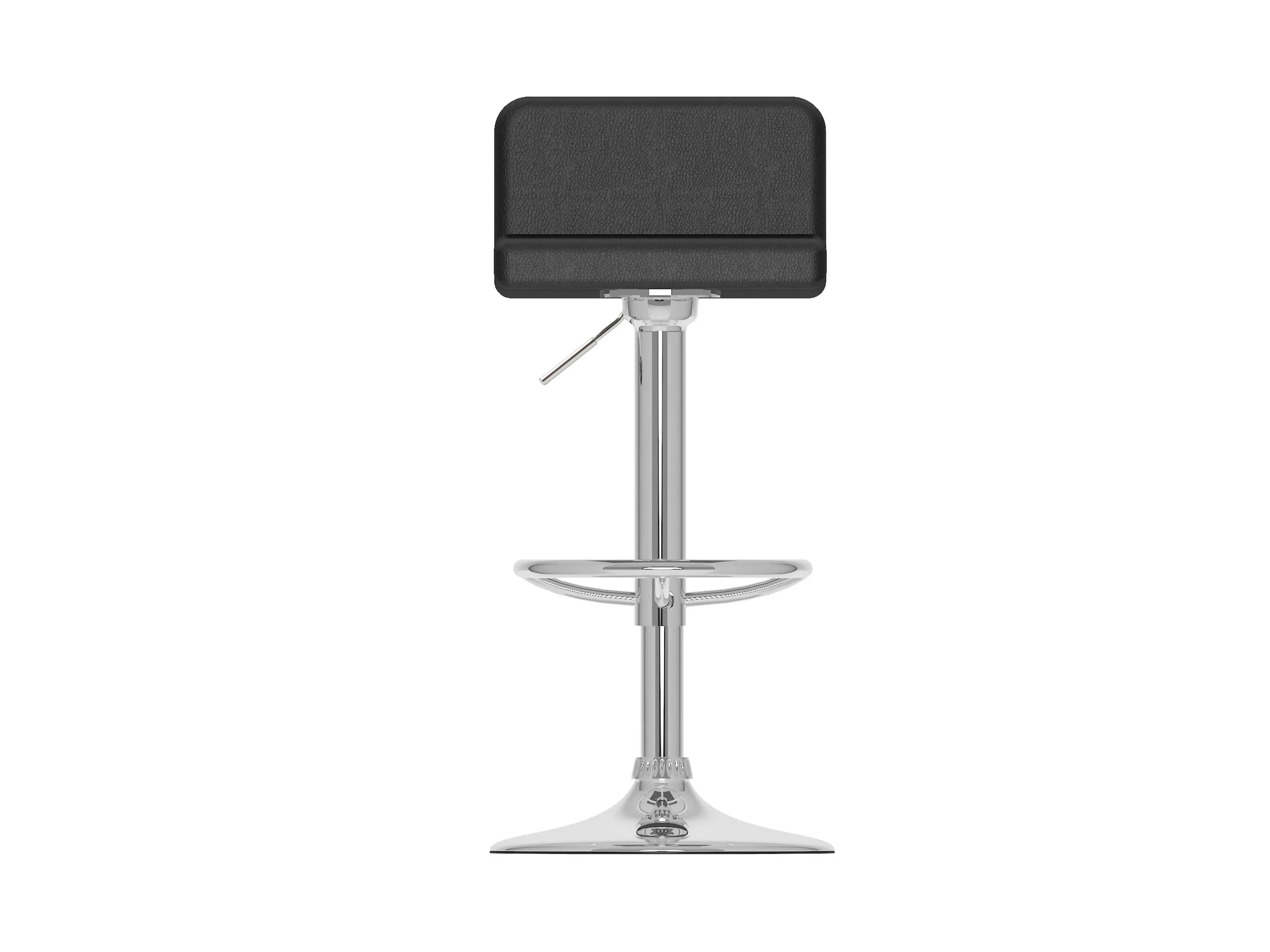 Black Low Back Bar Stools, Set of 2