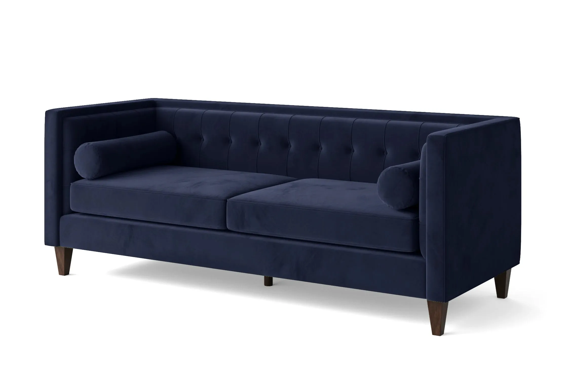 Brescia 3 Seater Sofa Dark Blue Velvet