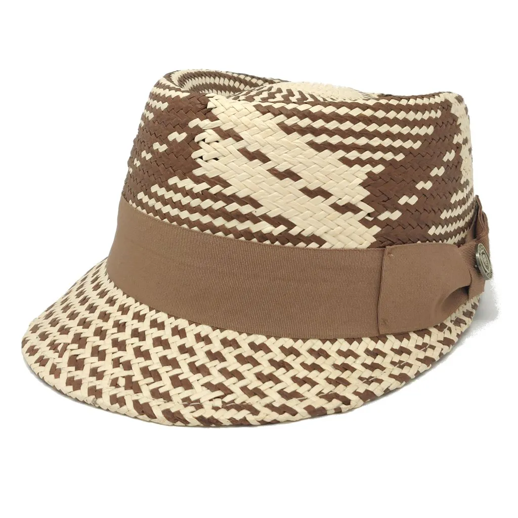 Bruno Capelo Patterned Legionnaire Straw Dress Cap