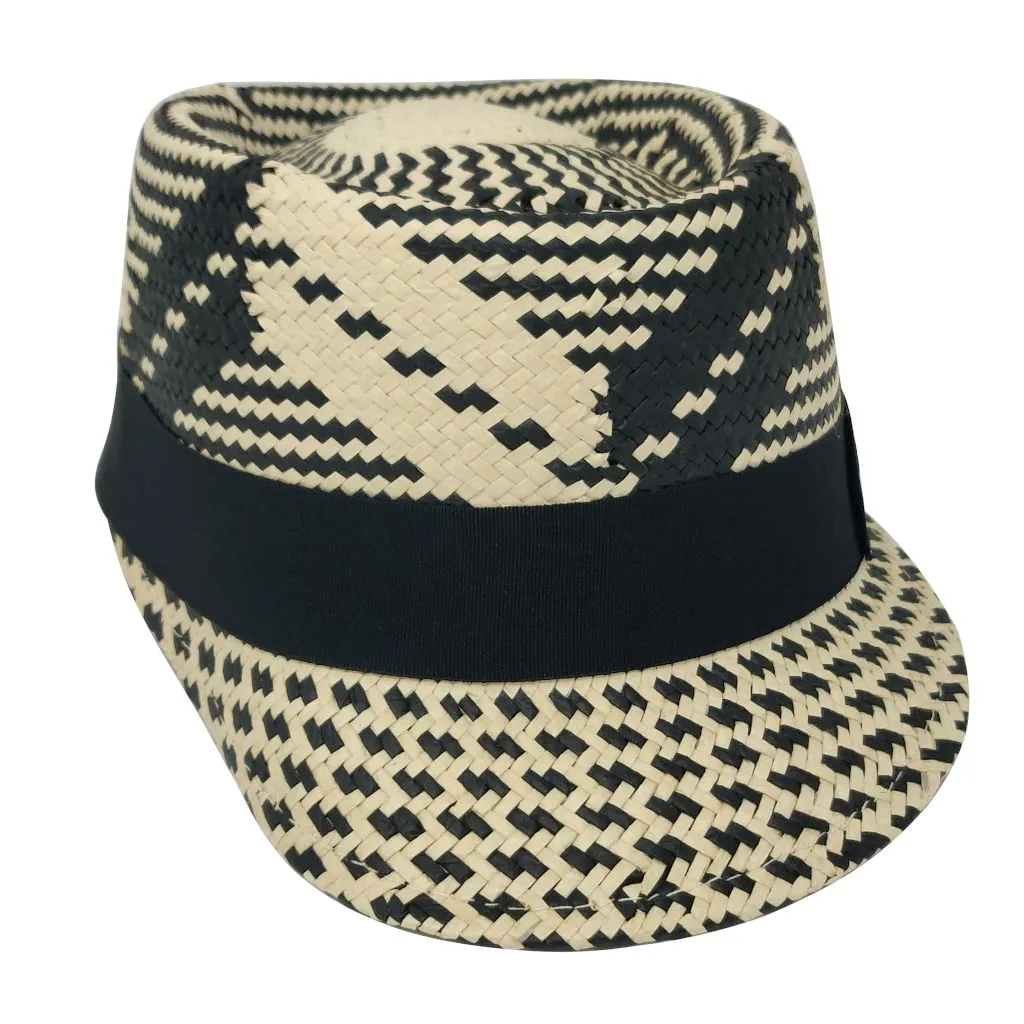 Bruno Capelo Patterned Legionnaire Straw Dress Cap