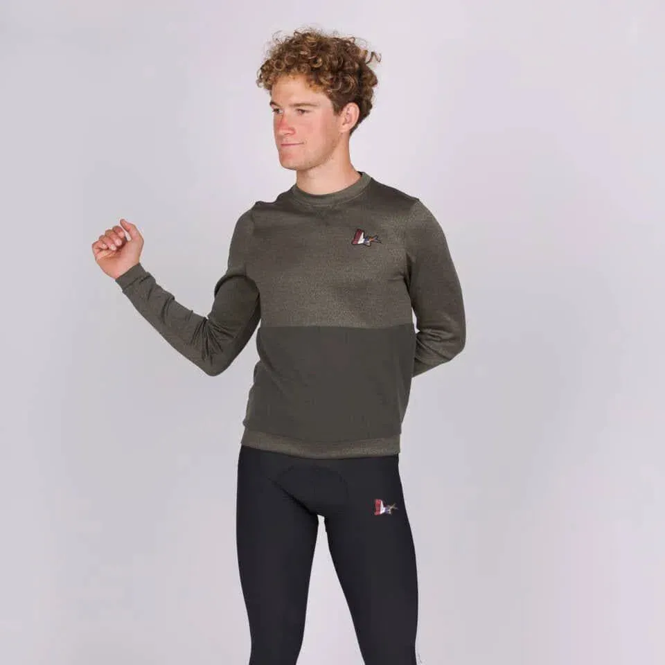 CAFE DU CYCLISTE Angele Long Sleeve Jersey - Gunmetal Green