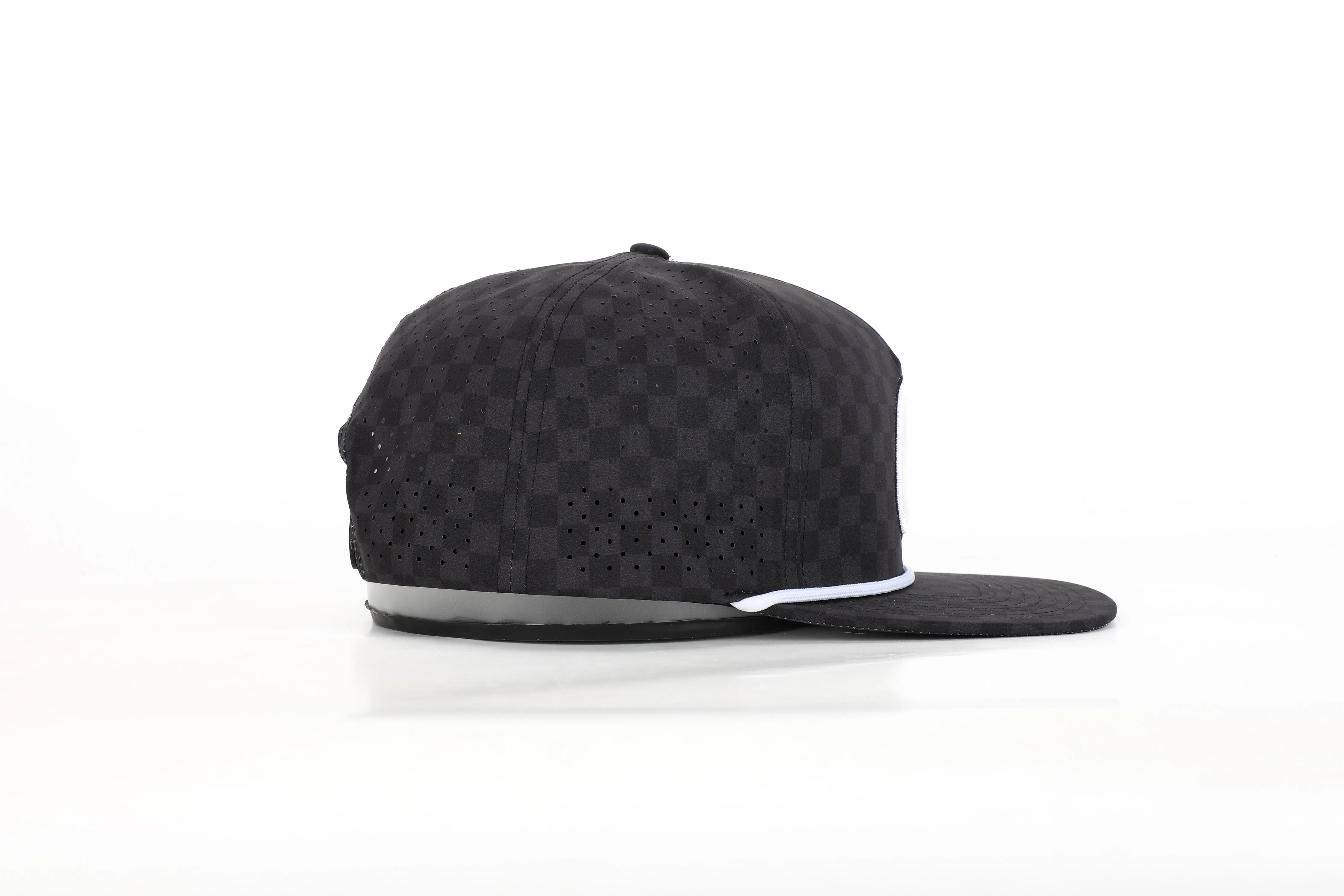 Checkered Rope Golf Hat | Black