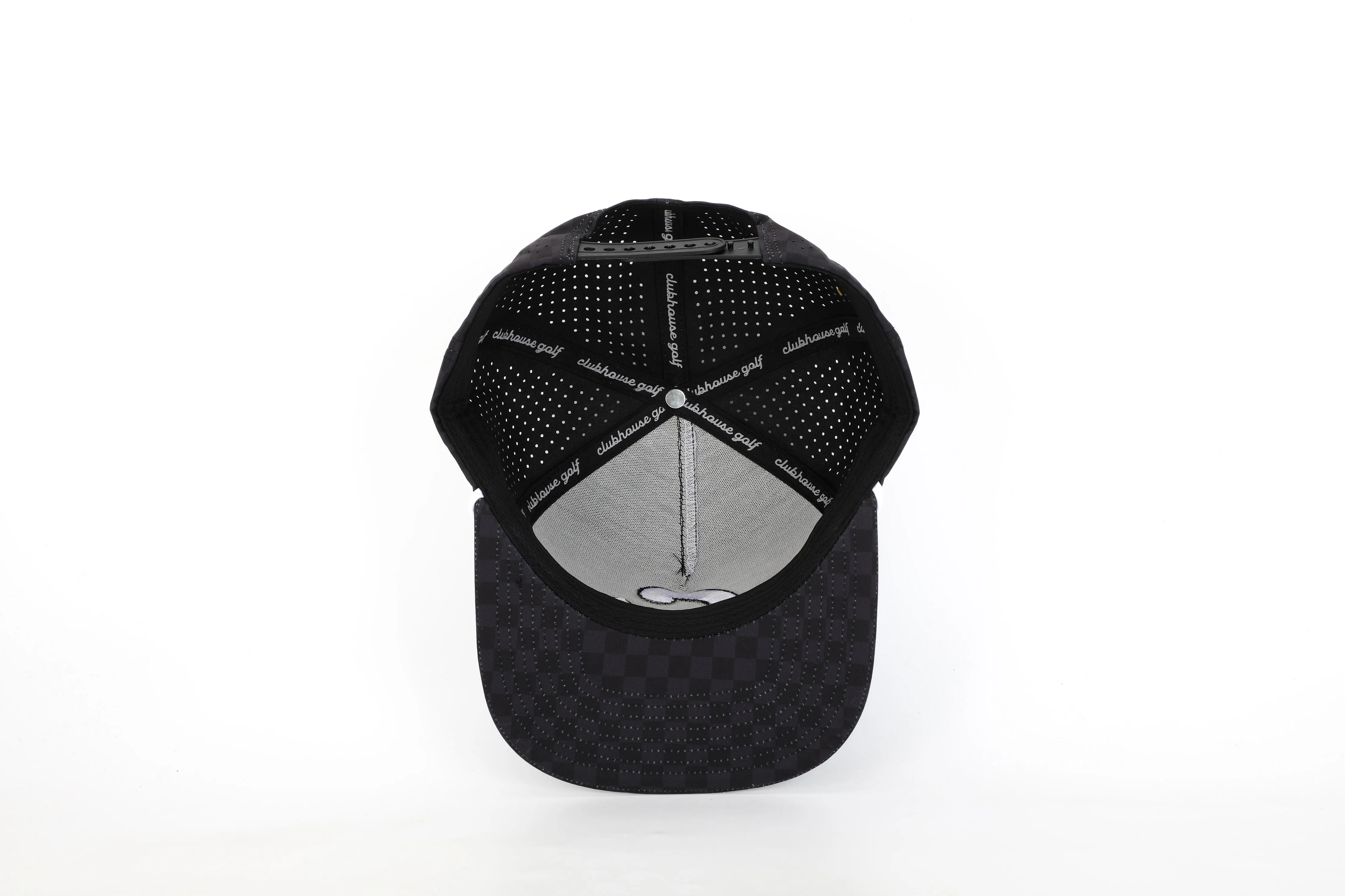 Checkered Rope Golf Hat | Black