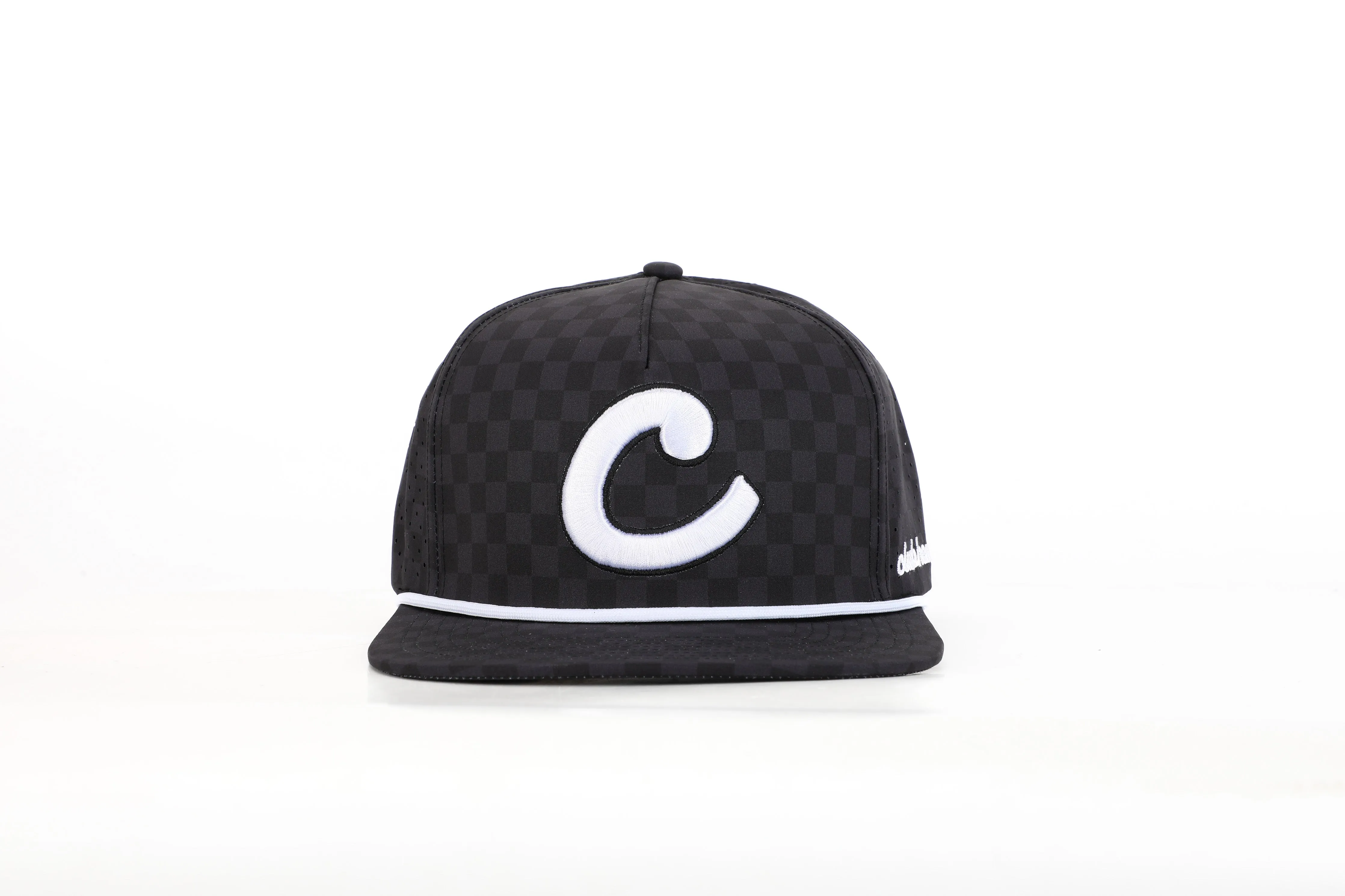 Checkered Rope Golf Hat | Black