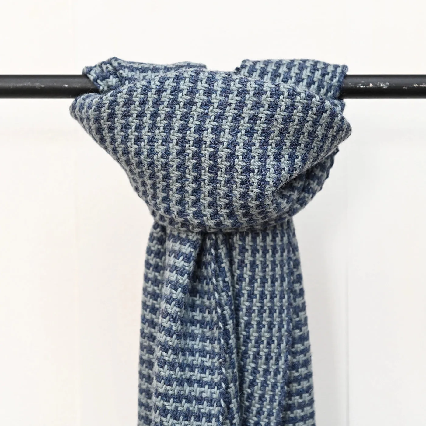 City Houndstooth Handwoven Alpaca Scarf