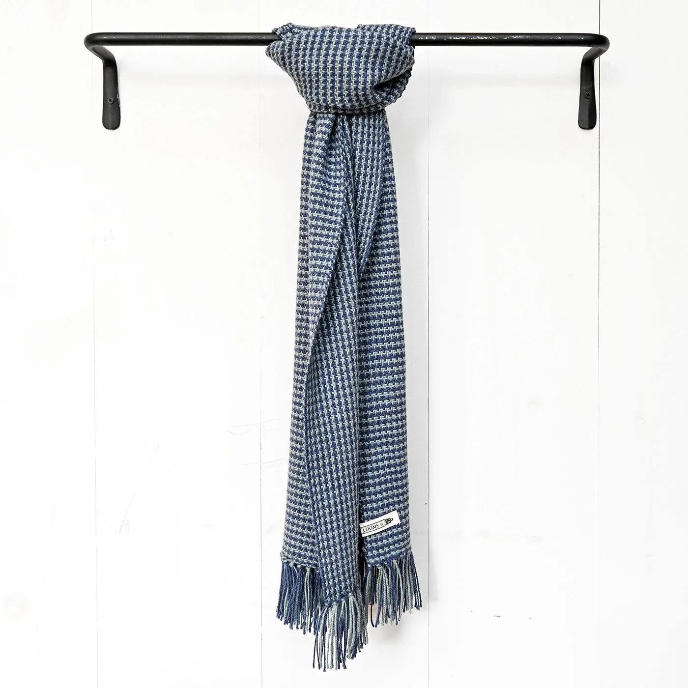 City Houndstooth Handwoven Alpaca Scarf