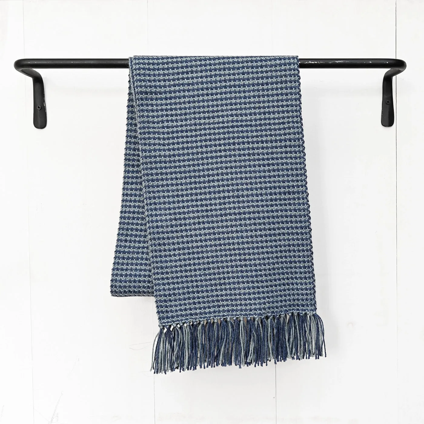 City Houndstooth Handwoven Alpaca Scarf