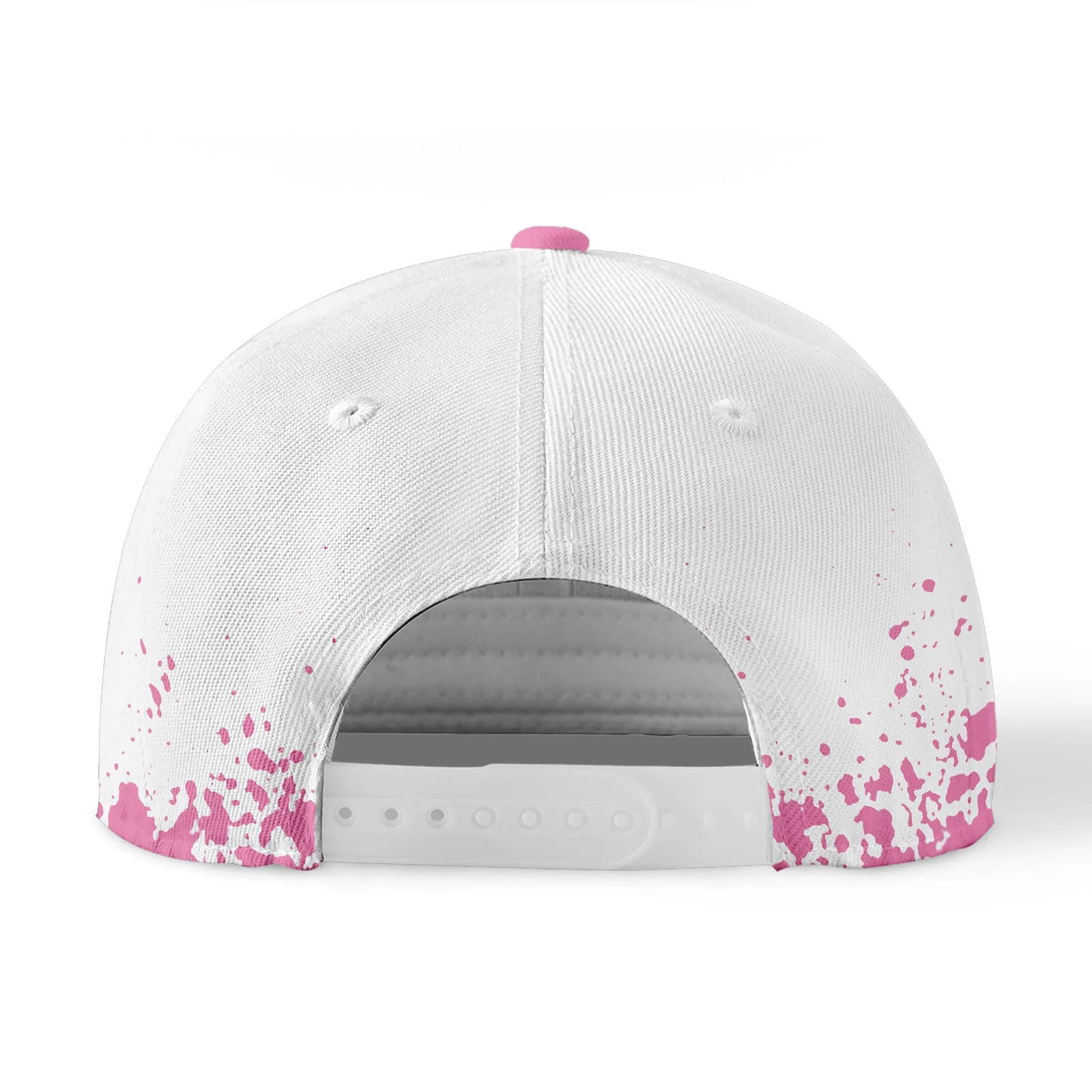 Custom White Pink Hat Sport Design Cap Stitched Adjustable Personalized YW061-D020231-6