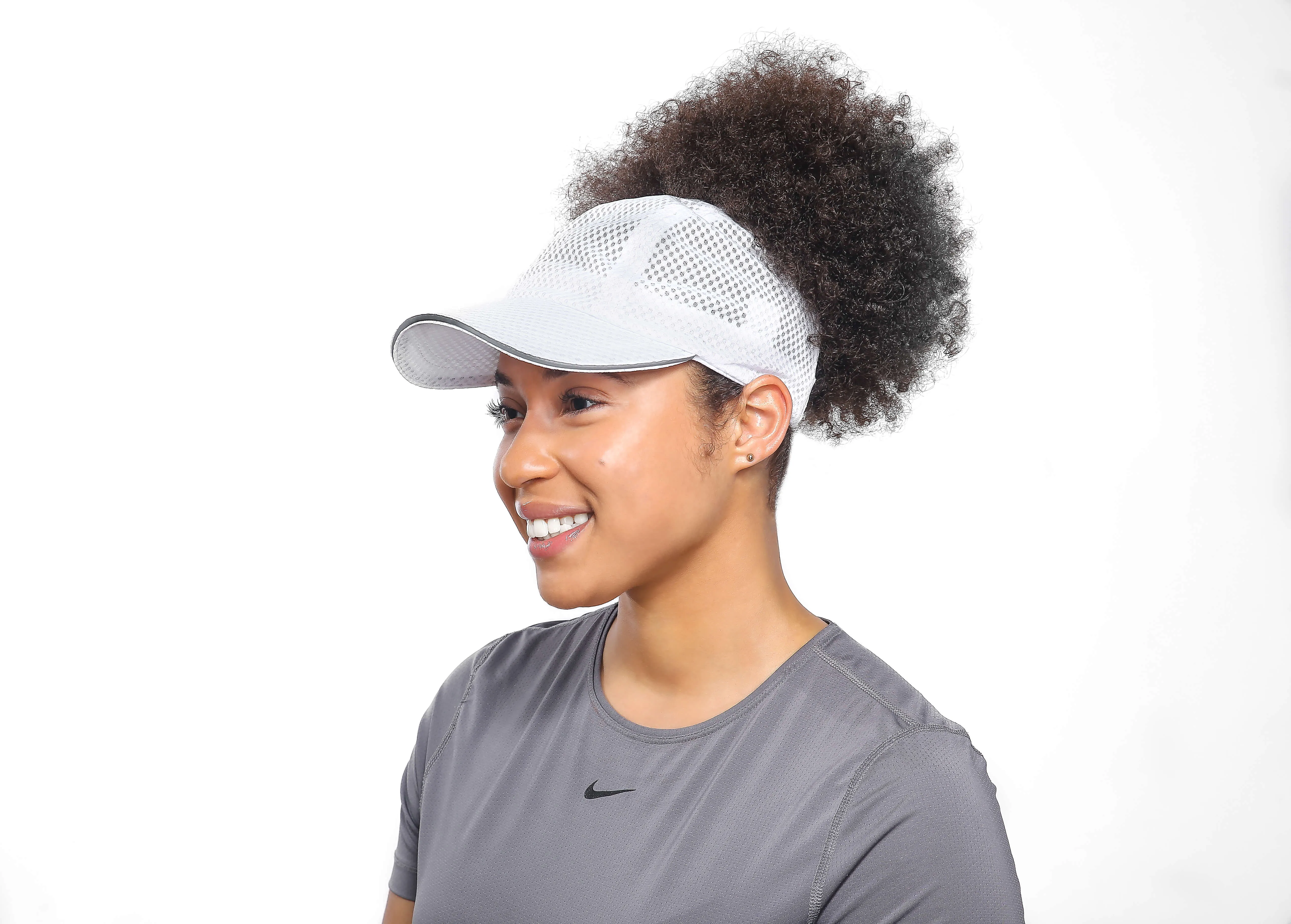 Dri-Fit Backless Running Hat - White