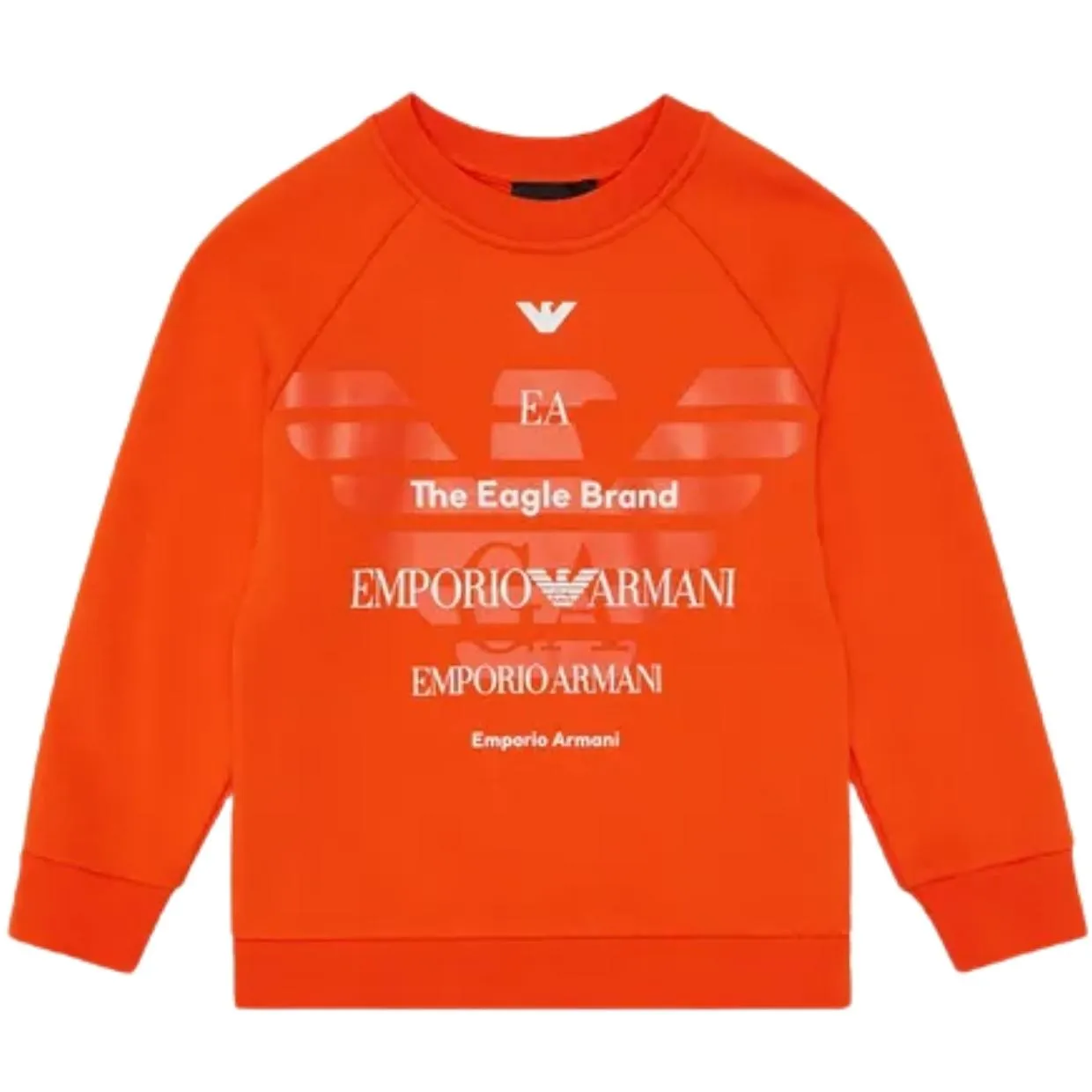 Emporio Armani Junior Printed Logo Orange Sweatshirt