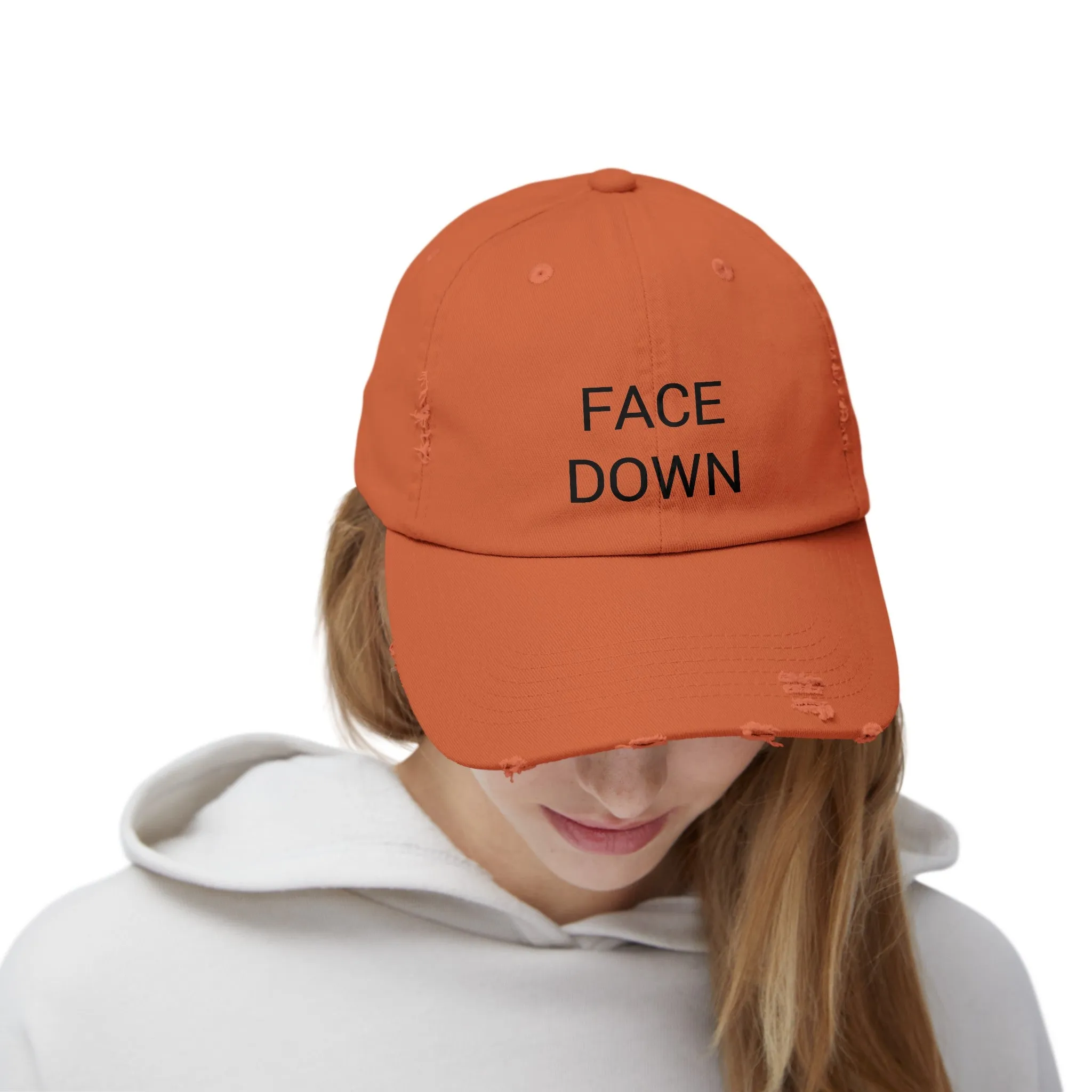 FACE DOWN Distressed Cap in 6 colors