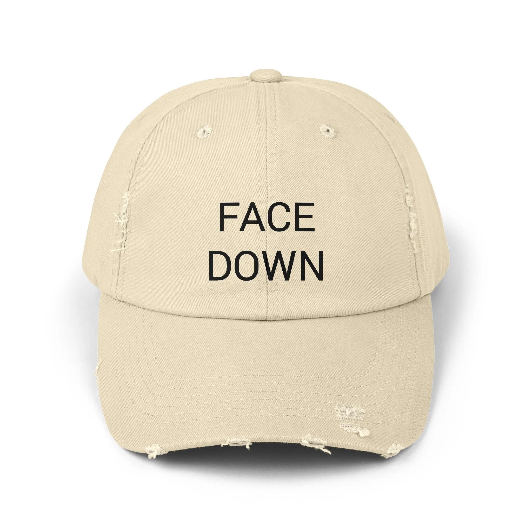 FACE DOWN Distressed Cap in 6 colors