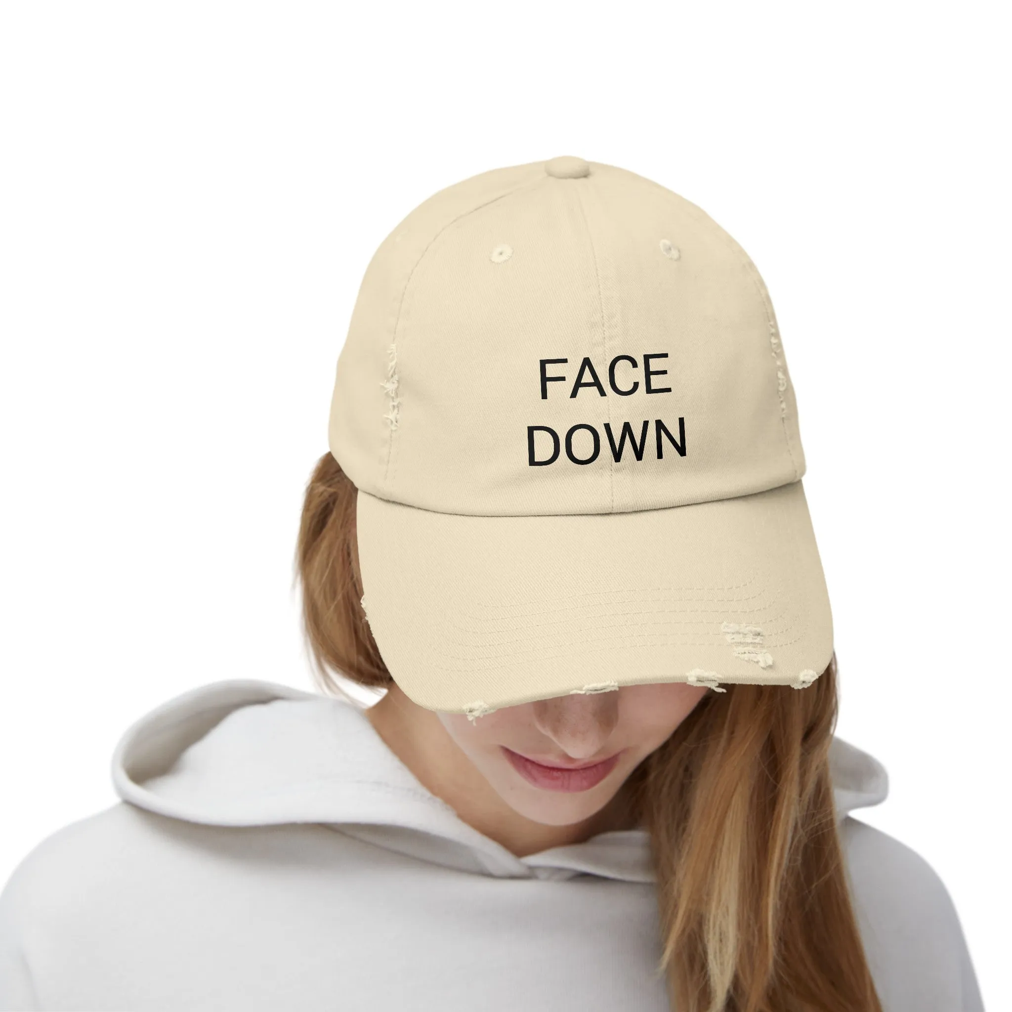 FACE DOWN Distressed Cap in 6 colors