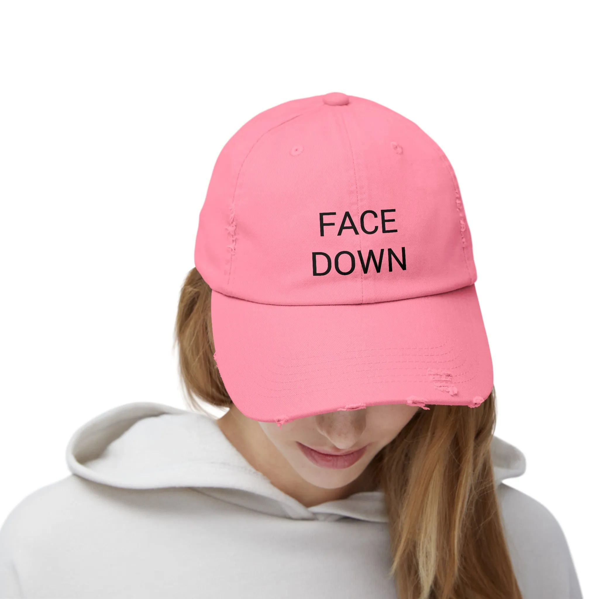 FACE DOWN Distressed Cap in 6 colors