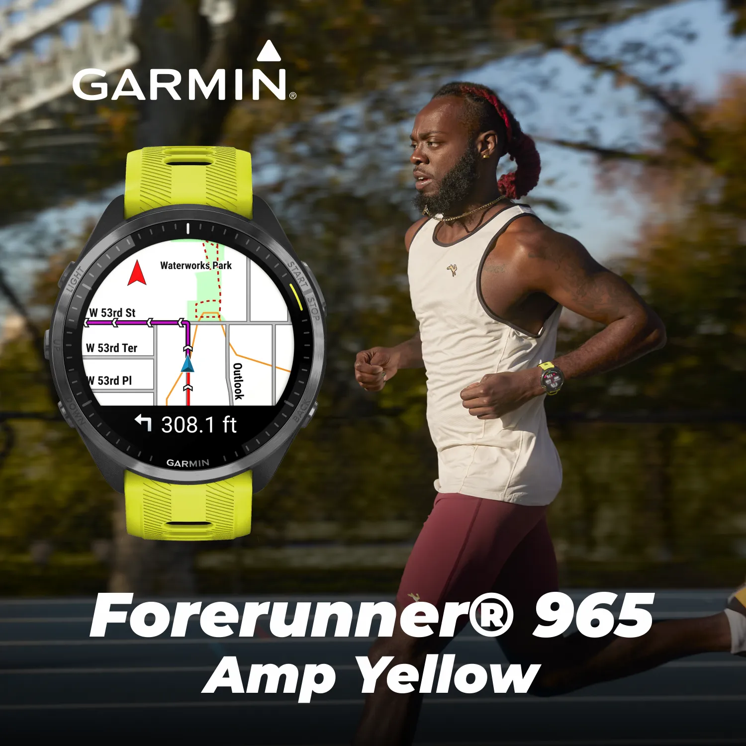 Garmin Forerunner 965 Premium GPS Running and Triathlon Titanium Smartwatch