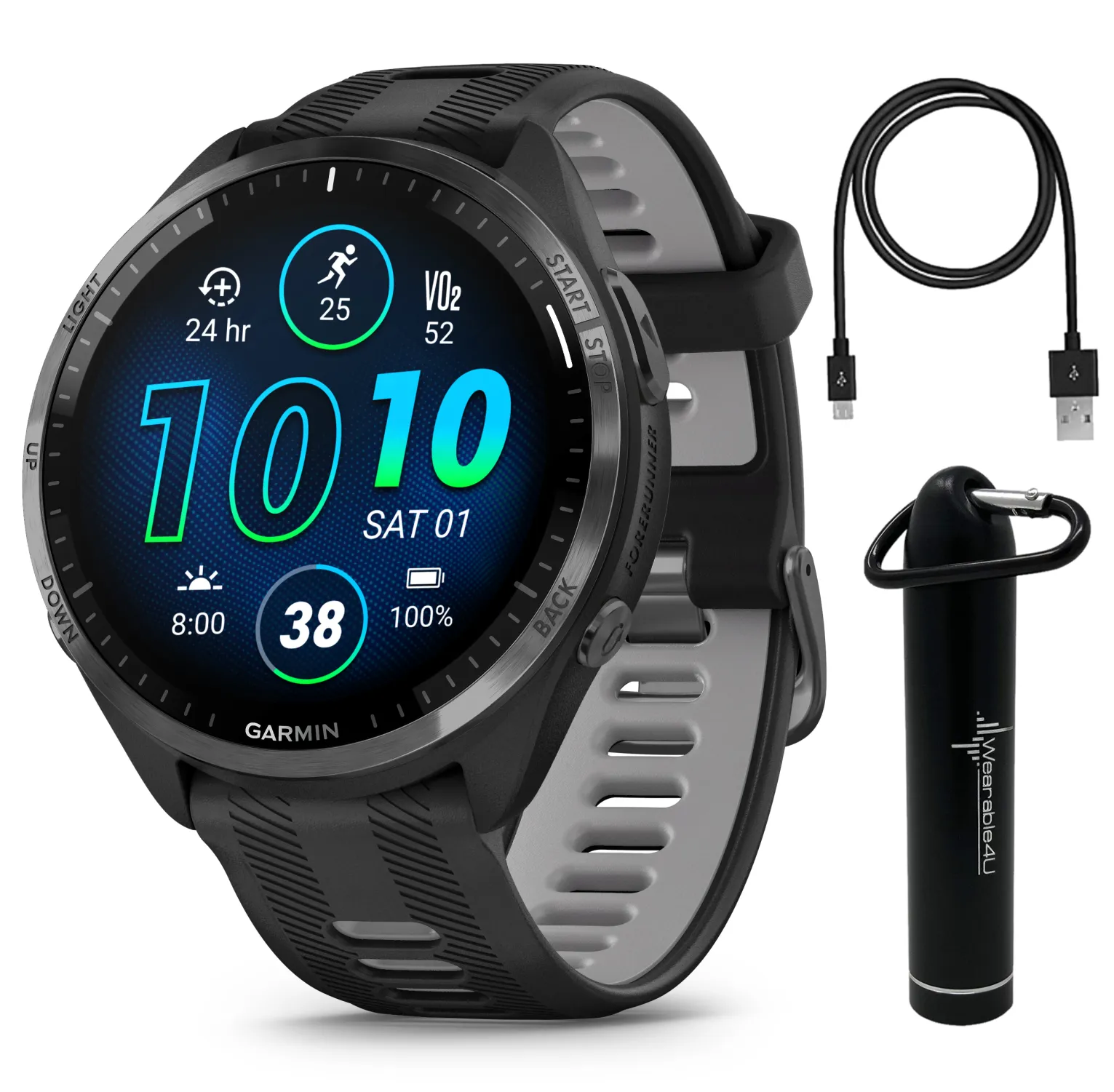 Garmin Forerunner 965 Premium GPS Running and Triathlon Titanium Smartwatch