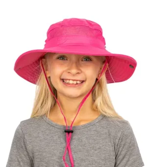 GearTOP UPF 50  Kids Sun hat to Protect Against UV Sun Rays - Kids Bucket Hat and Sun Hats for Kids Camping Fishing Safari Pink