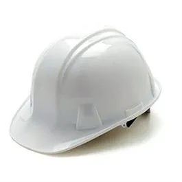 Hard Hat, Cap Style, Ratchet Adjustment, White