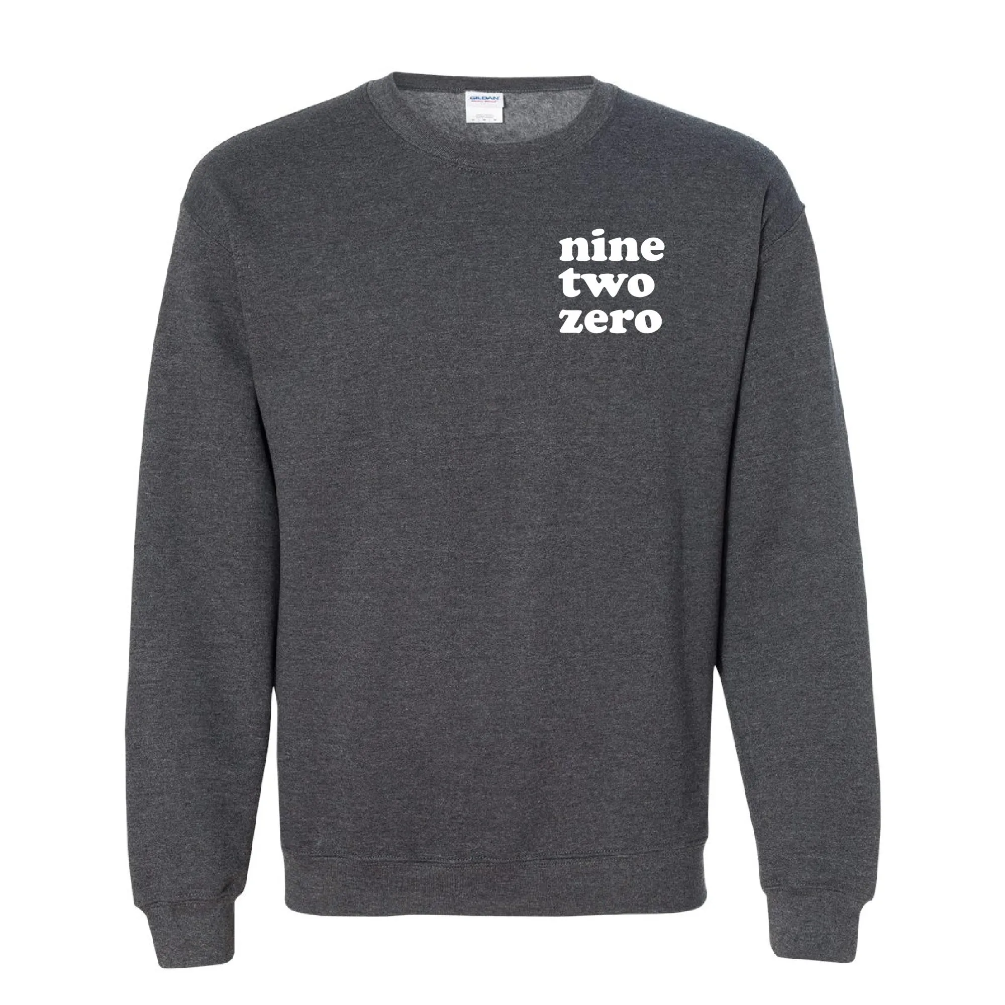 Heather Slate Gray Custom Area Code Crewneck Sweatshirt - 3D Puff Lettering