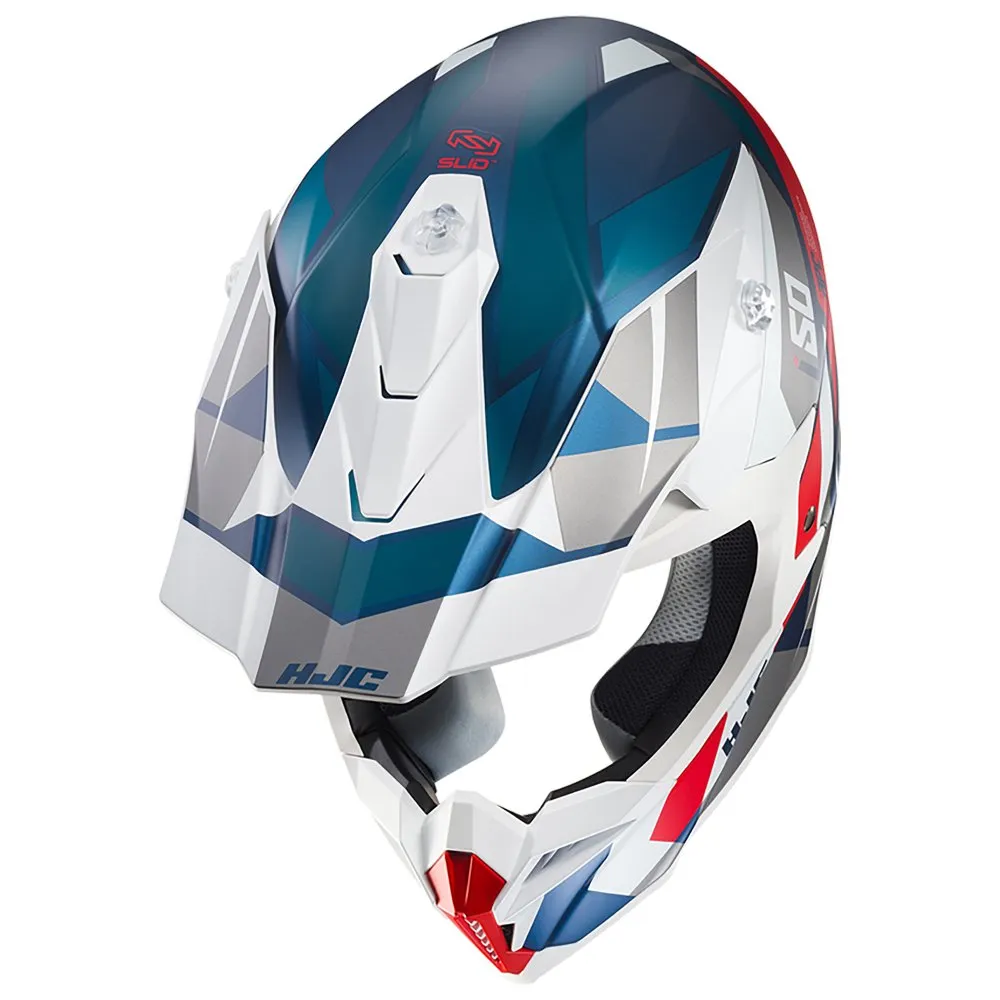 HJC I50 Vanish MC21SF White Blue Red Mx Enduro Motorbike Helmet