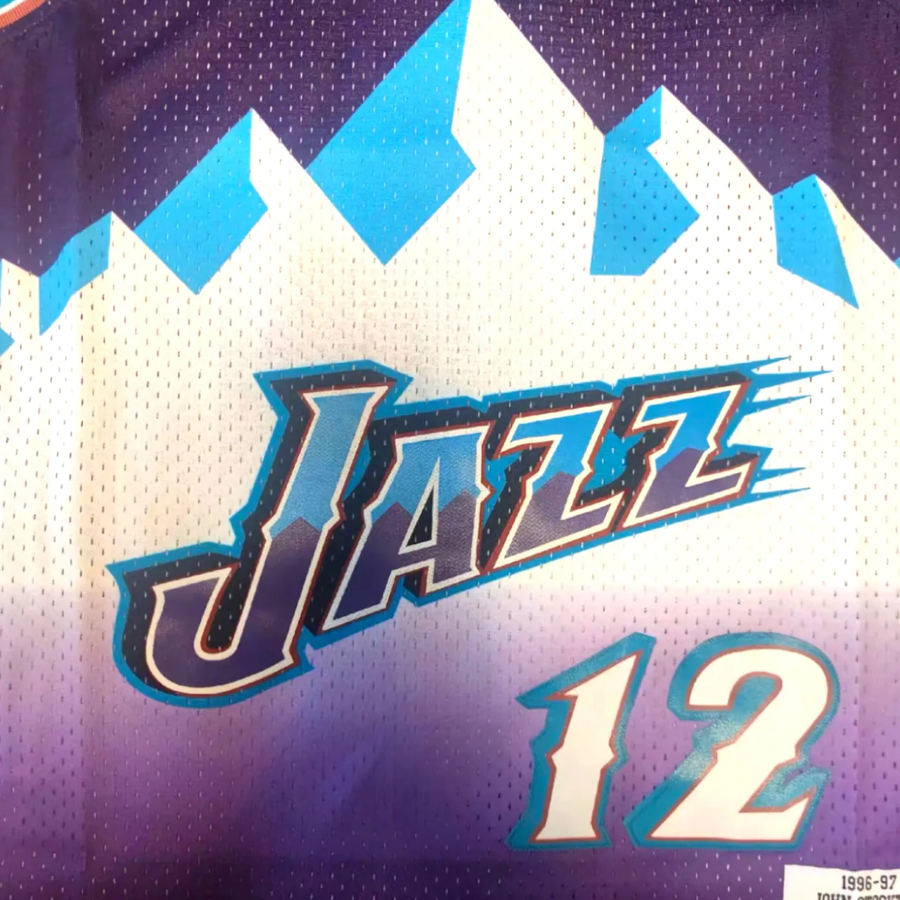 John Stockton 1996-1997 Utah Jazz Away Mitchell & Ness Swingman Jersey - Purple