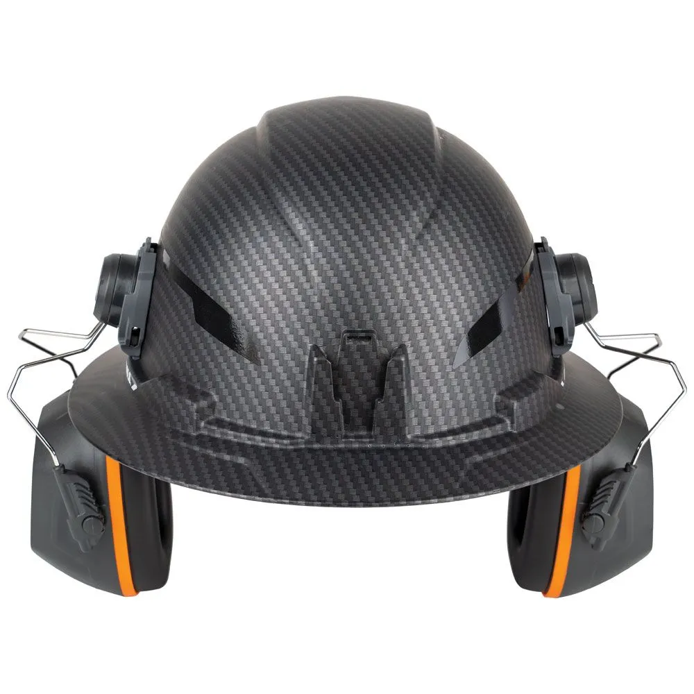 Klein 60502 Hard Hat Earmuffs, Full Brim Style