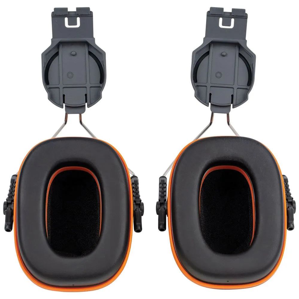 Klein 60502 Hard Hat Earmuffs, Full Brim Style