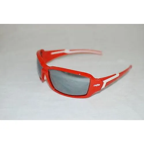 Lazer Xenon X1 Sunglasses Red Frame w/ Smoke Lens Blocks 100% UVA and UVB Rays