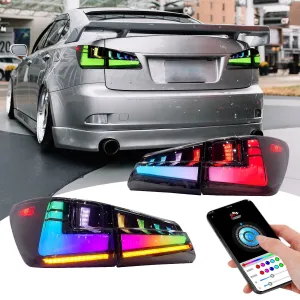 Lexus IS250 IS350 ISF 2006-2013 RGB V2 Taillights Color Changing App Controlled