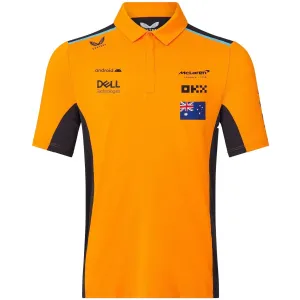 McLaren F1 Men's 2023 Oscar Piastri Team Drivers Polo Shirt - Papaya