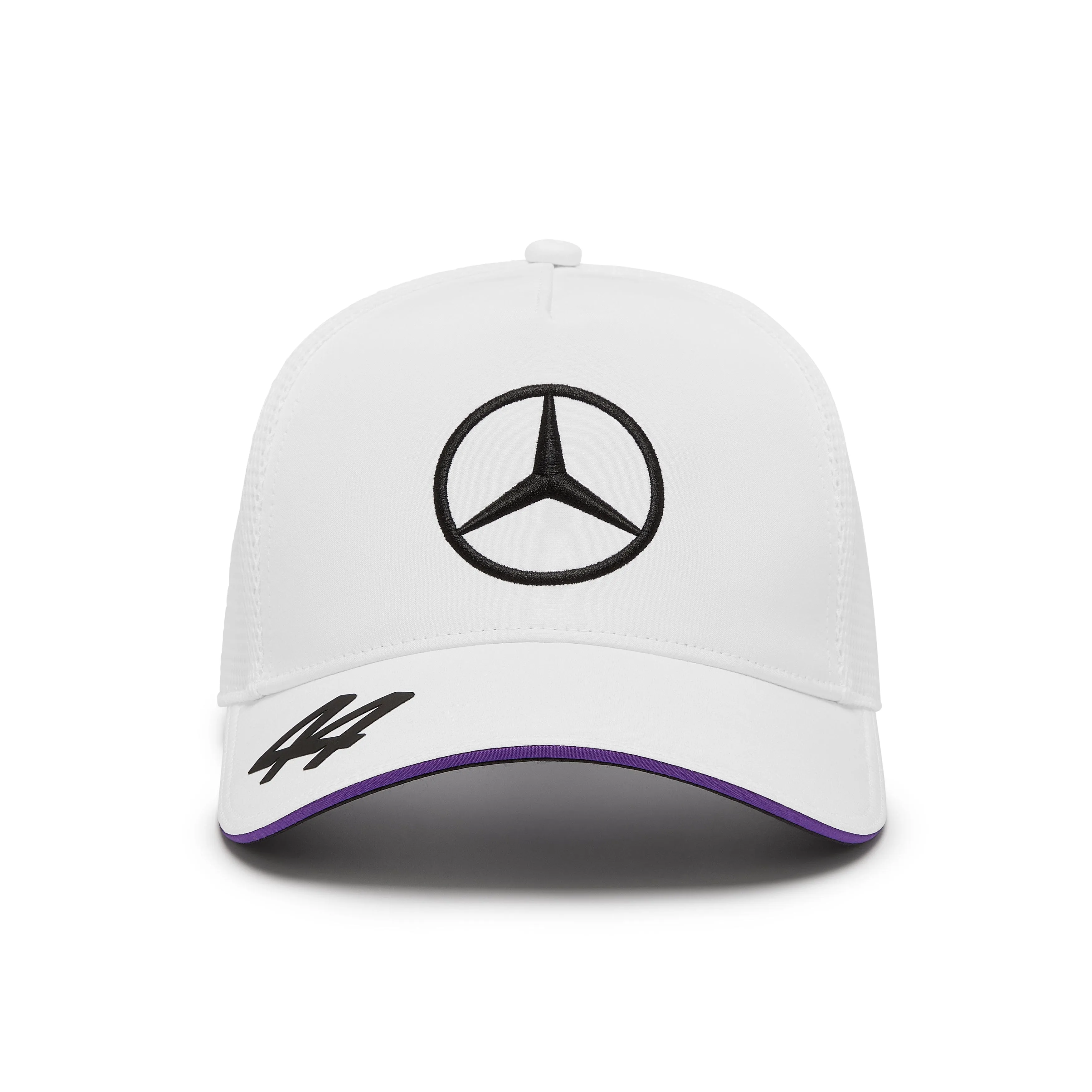 Mercedes AMG Petronas F1 2024 Kids Lewis Hamilton Driver Hat - Youth Black/Purple/White