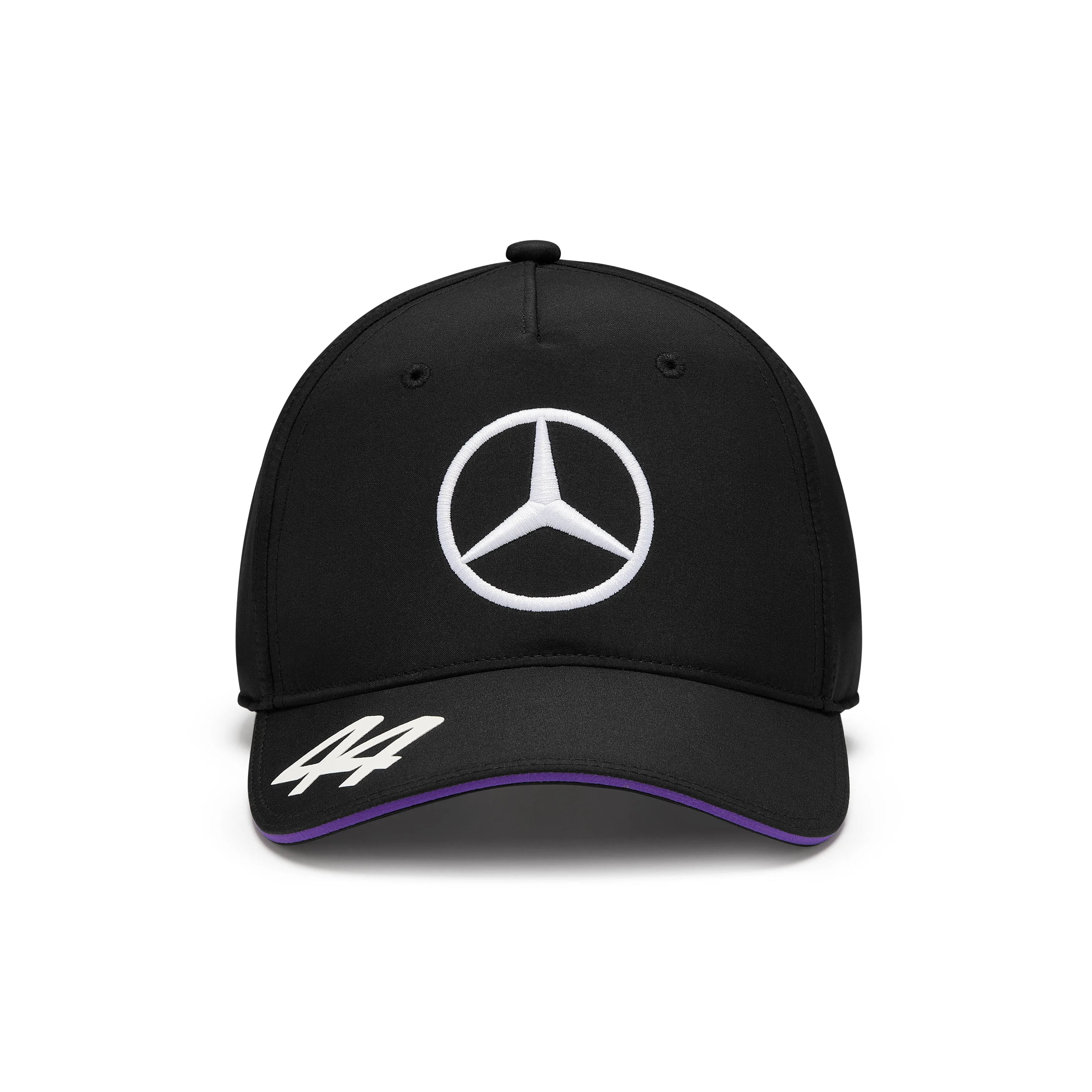 Mercedes AMG Petronas F1 2024 Kids Lewis Hamilton Driver Hat - Youth Black/Purple/White