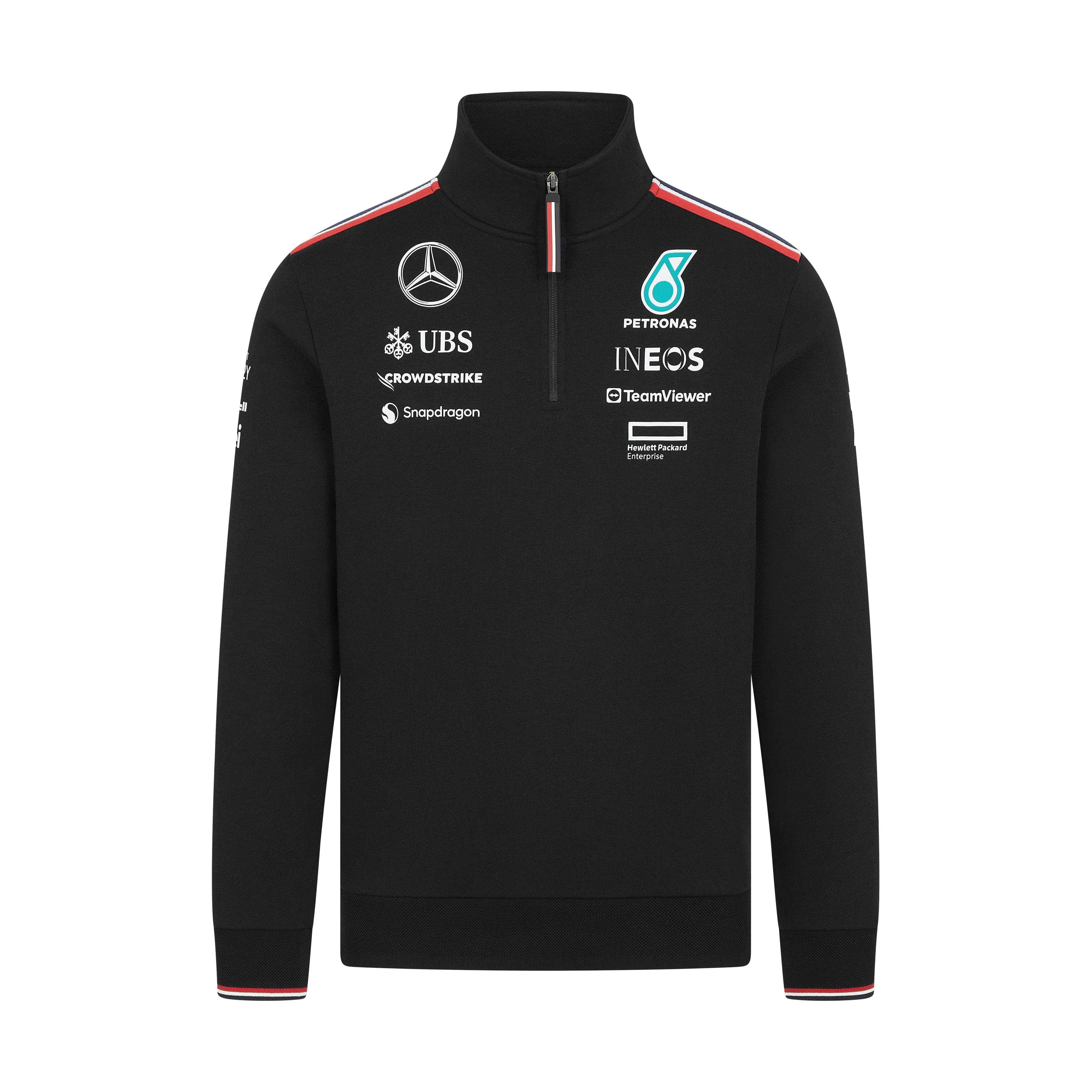 Mercedes AMG Petronas F1 2024 Men's 1/4 Zip Sweater - Black