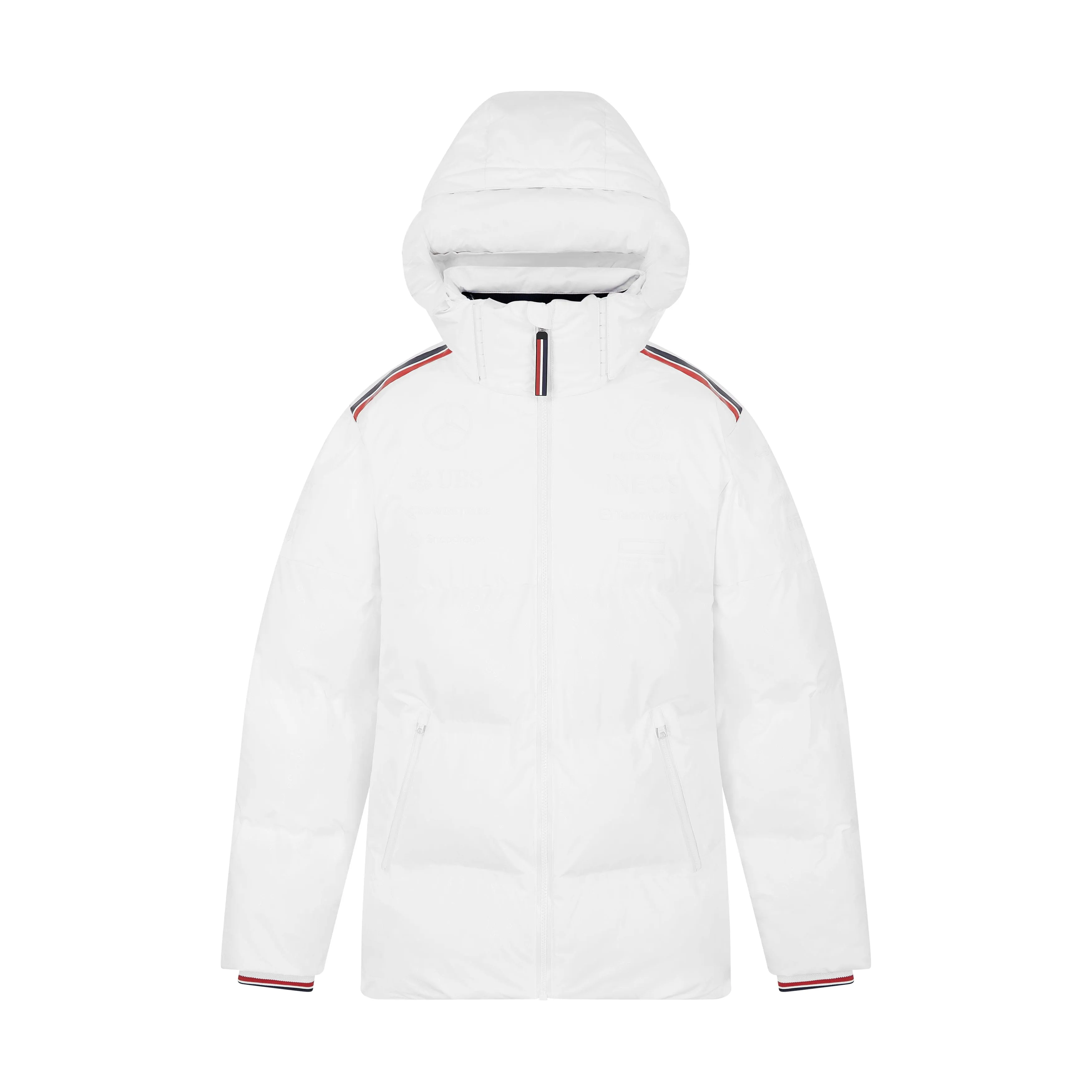 Mercedes AMG Petronas F1 2024 Men's Team Puffer Jacket - White