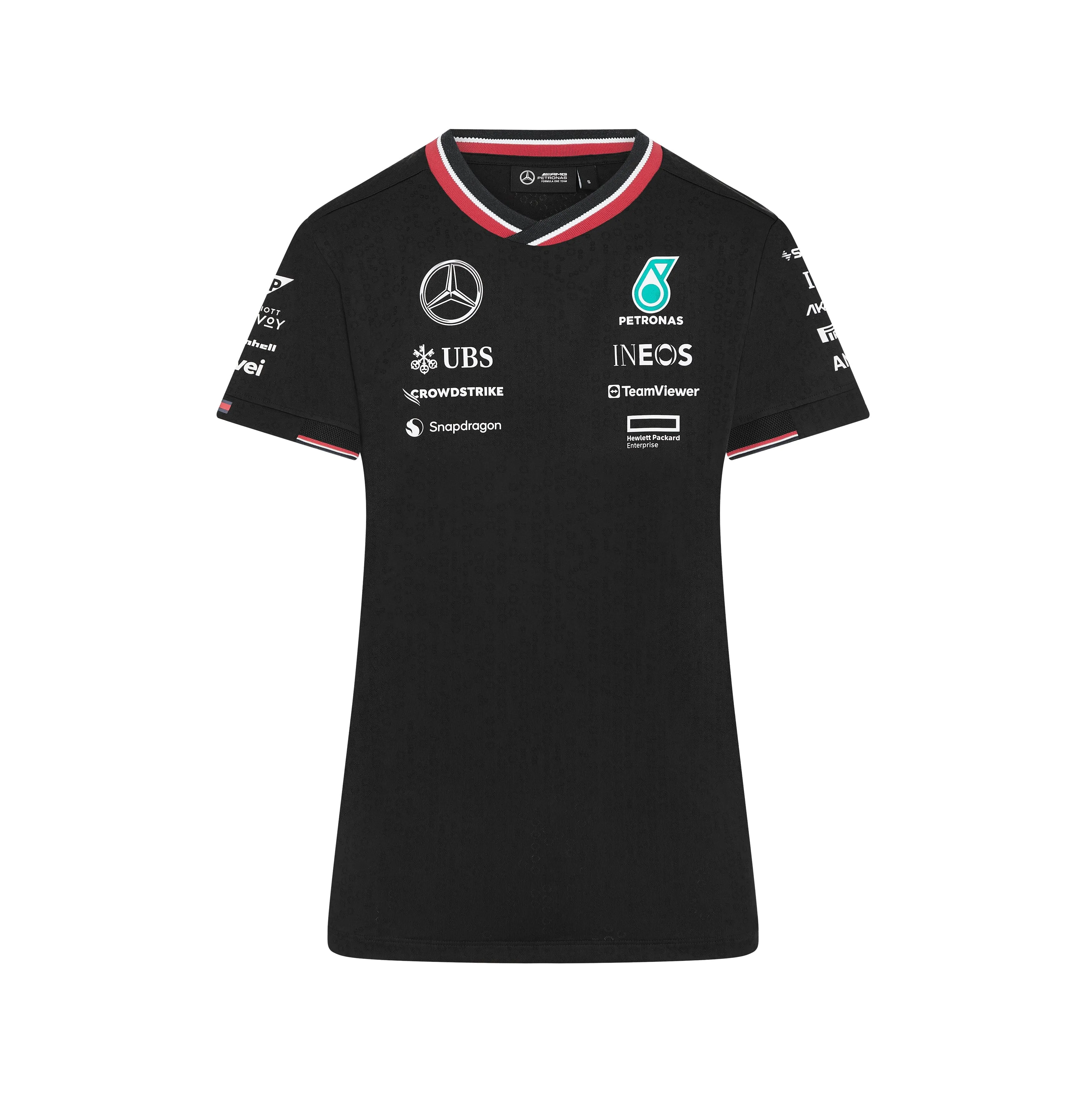 Mercedes AMG Petronas F1 2024 Women's Team T-Shirt - White/Black