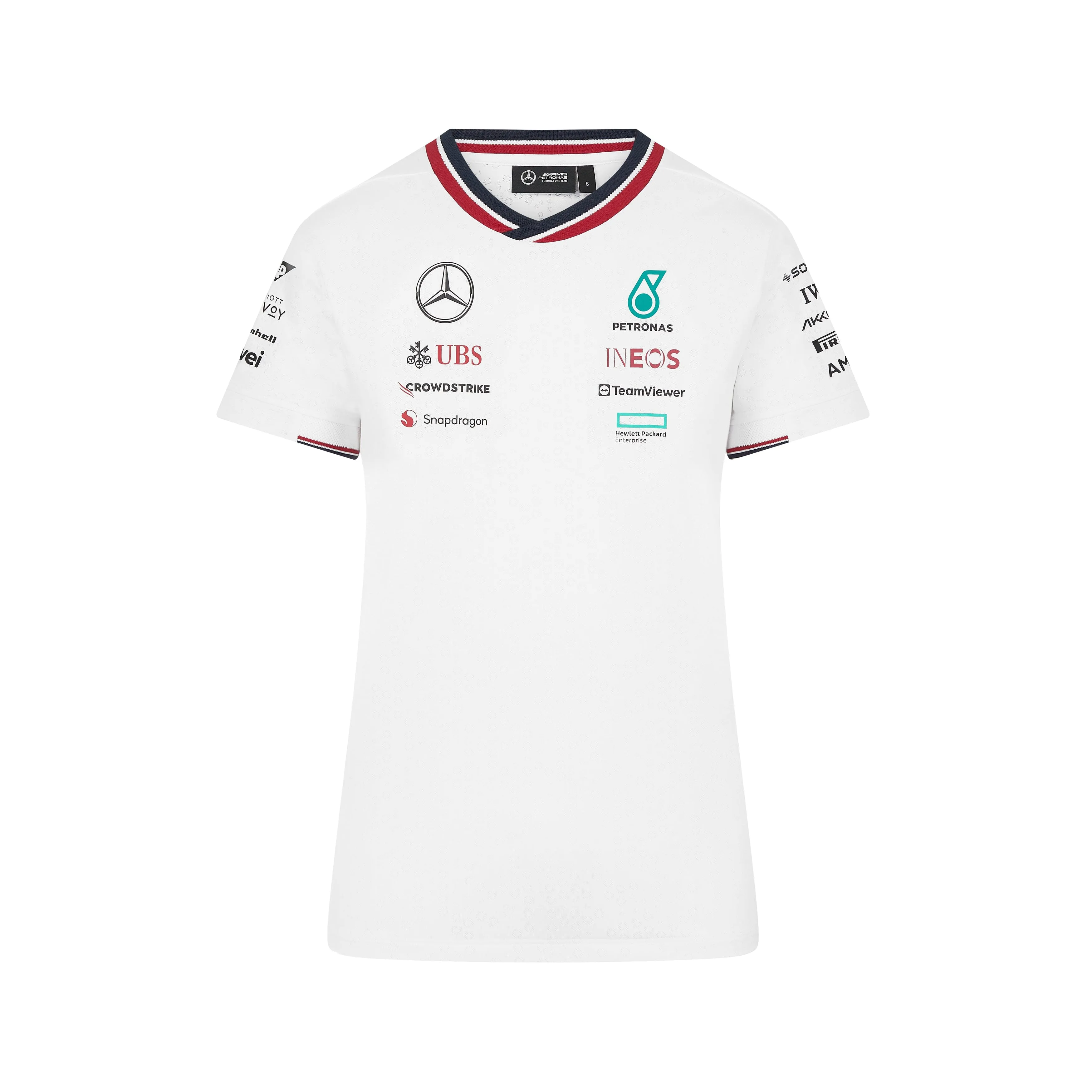 Mercedes AMG Petronas F1 2024 Women's Team T-Shirt - White/Black