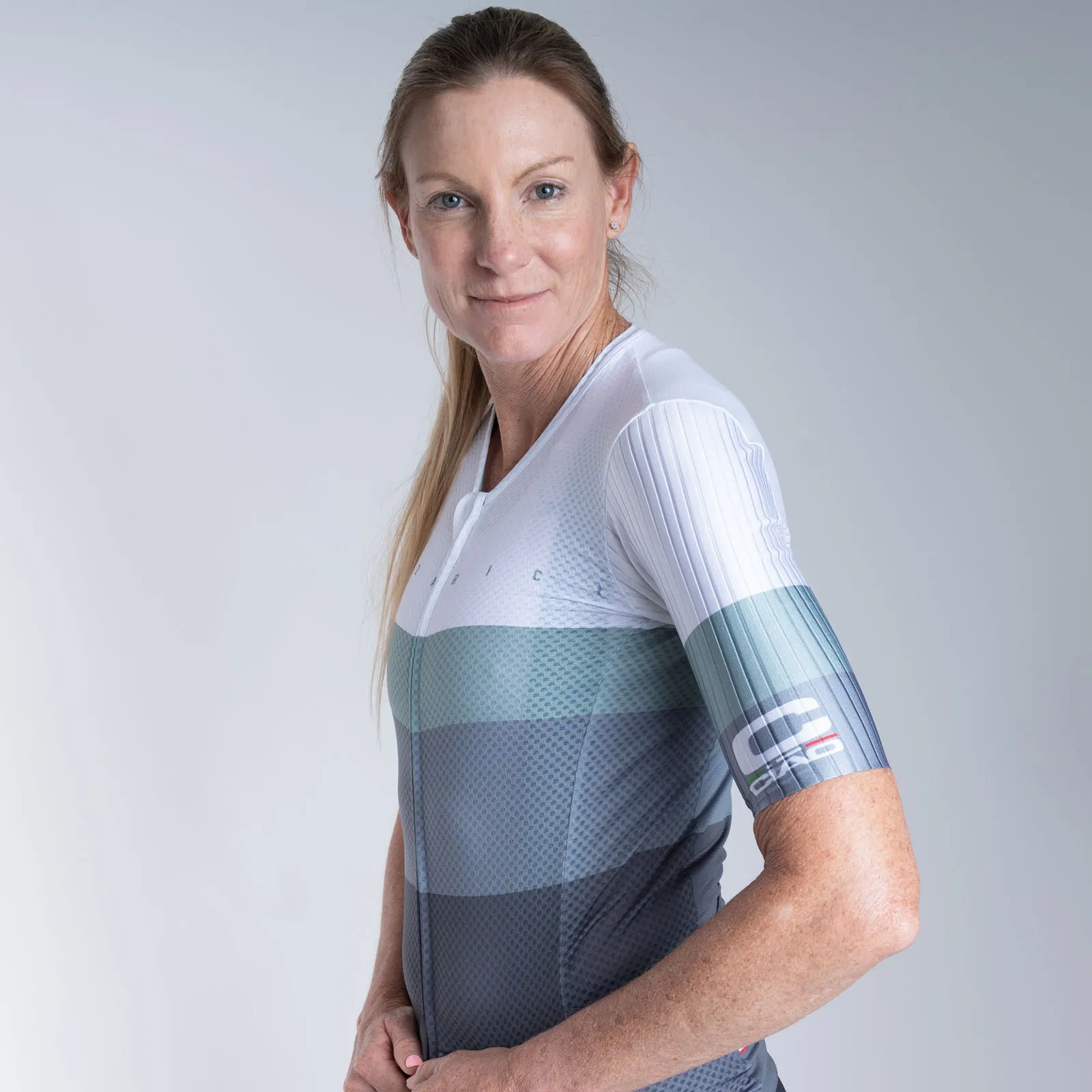 Moda Bici Unisex Jersey White & Grey 3.8 oz