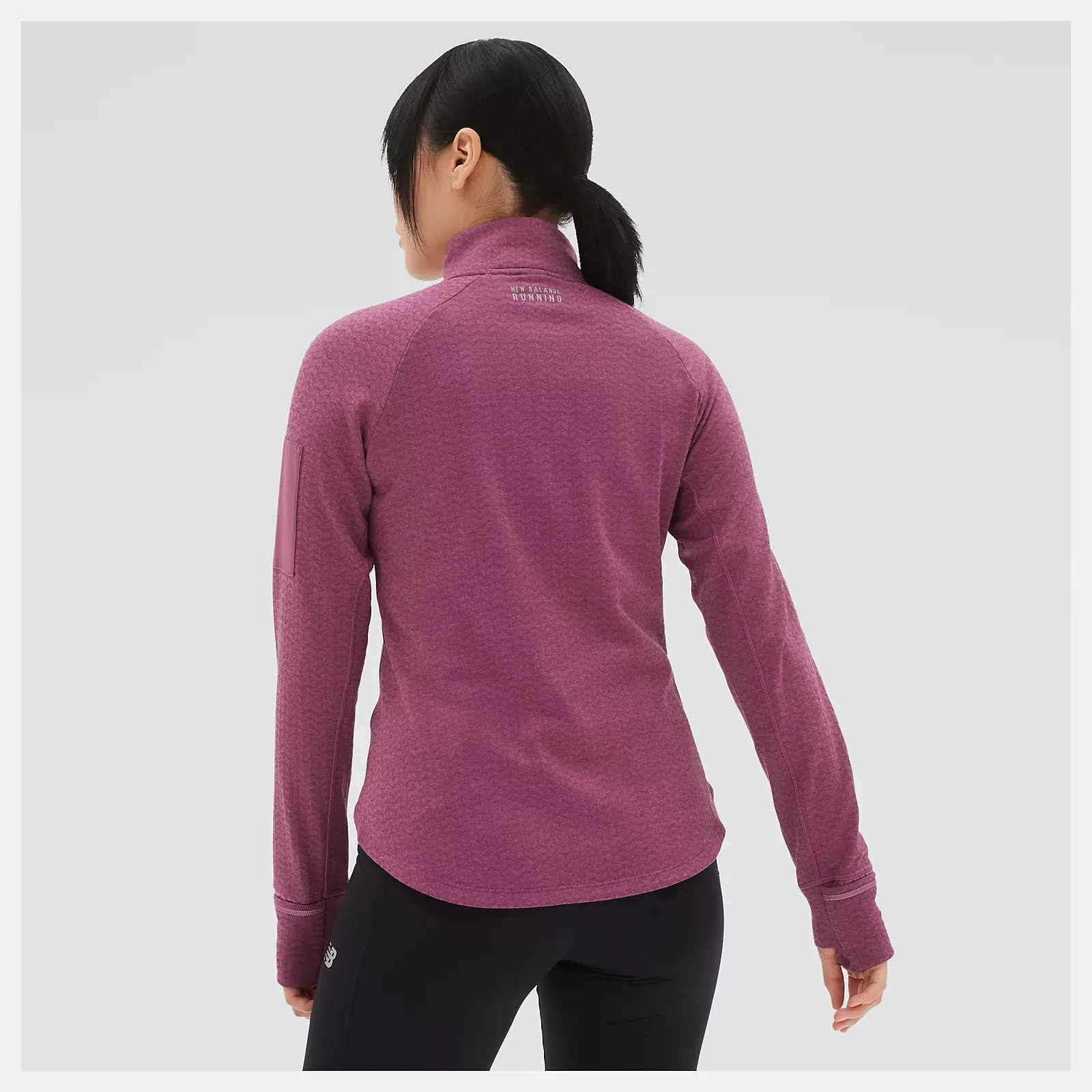 New Balance | Heat Grid Half-Zip | Women's | Raisin Heather