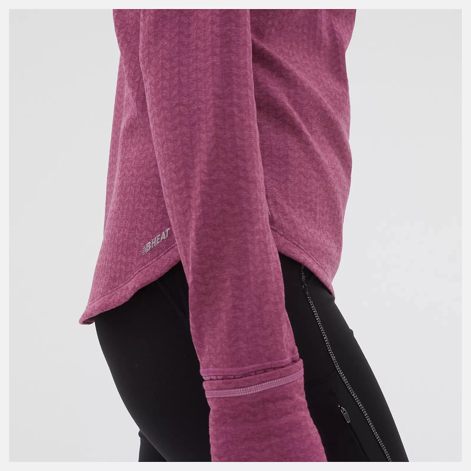 New Balance | Heat Grid Half-Zip | Women's | Raisin Heather