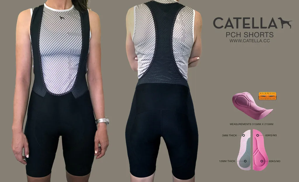 NEW Catella Women's PCH Bib Shorts Pacifica, Medium