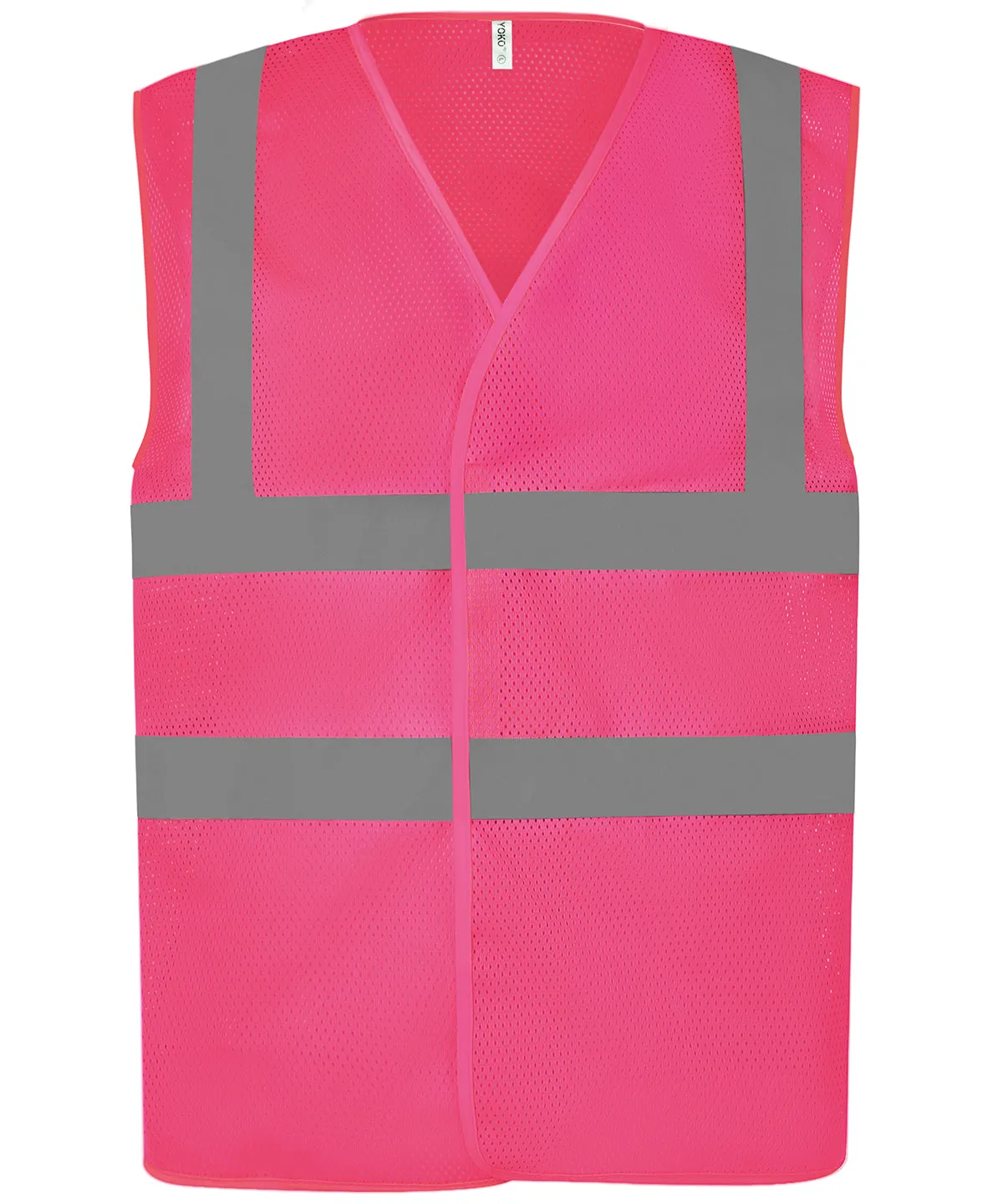 Pink - Top cool open mesh 2-band-and-braces waistcoat (HVW120)